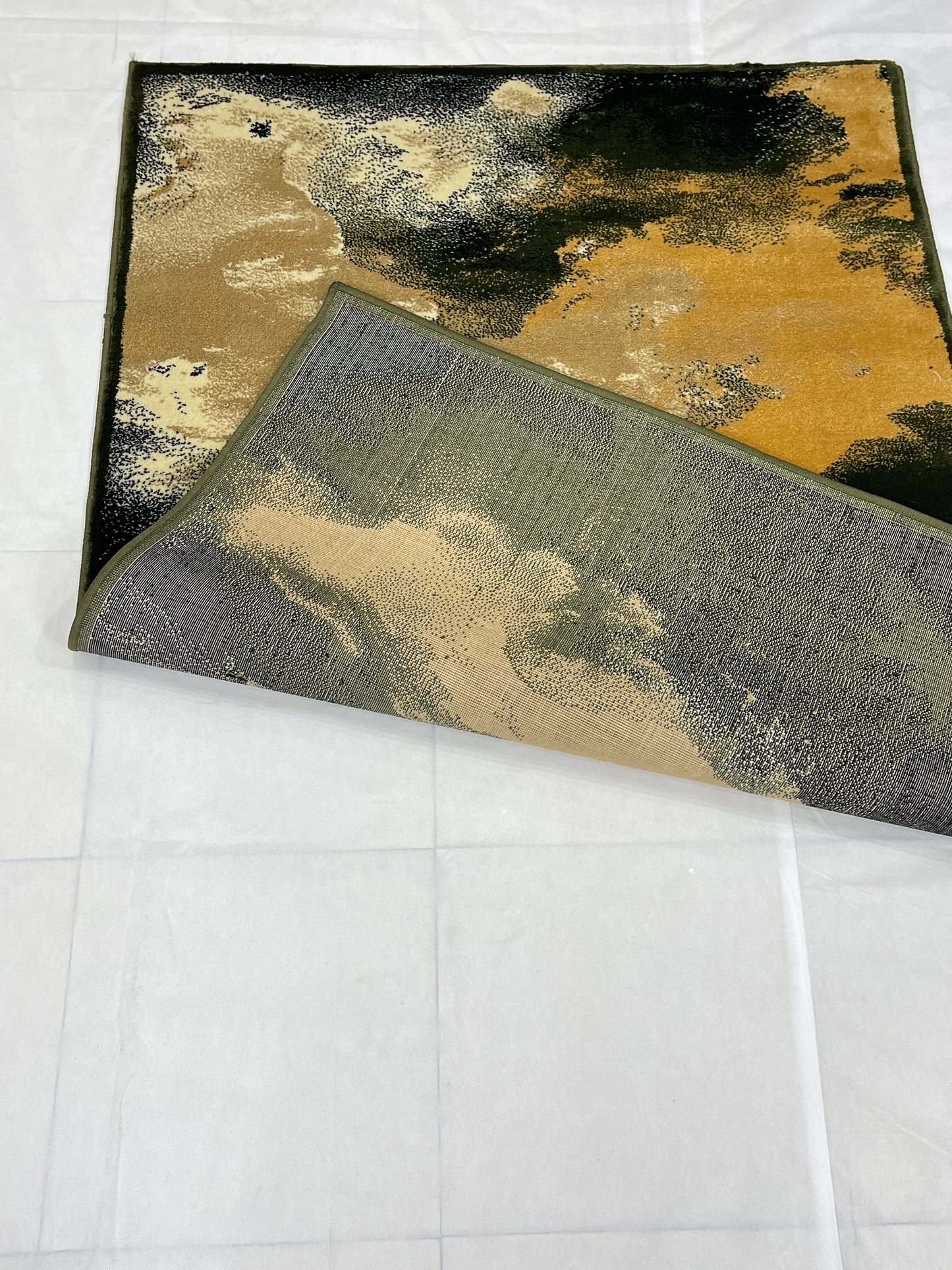 Modern  Polypropylene Rug,back woven(Article-612-Green)