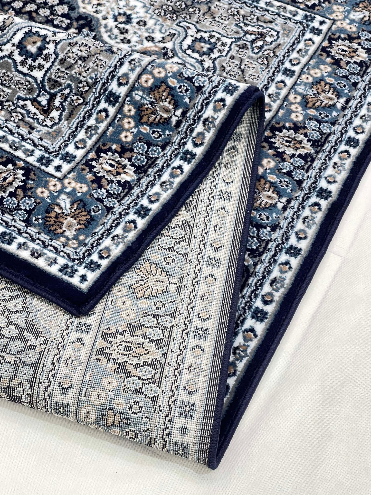 Persian polypropylene Rug,back woven(Article-25-Blue)
Size: 6.6 ft width x 9.6 ft length (200cm x 290cm)