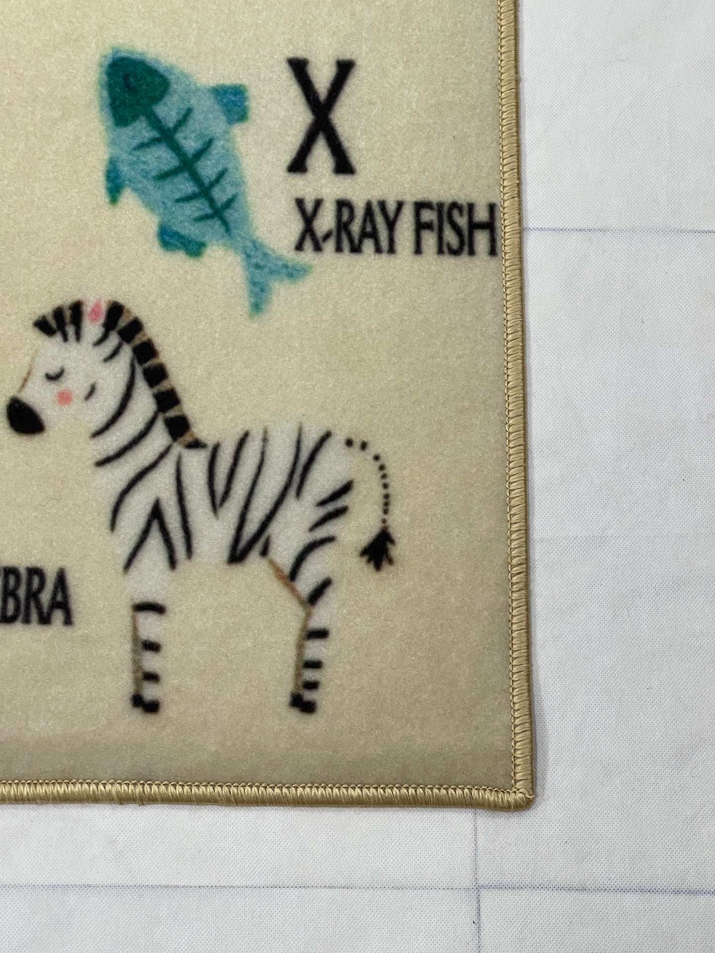 TPR Non Woven Kids Rug.  Article-93-Off white