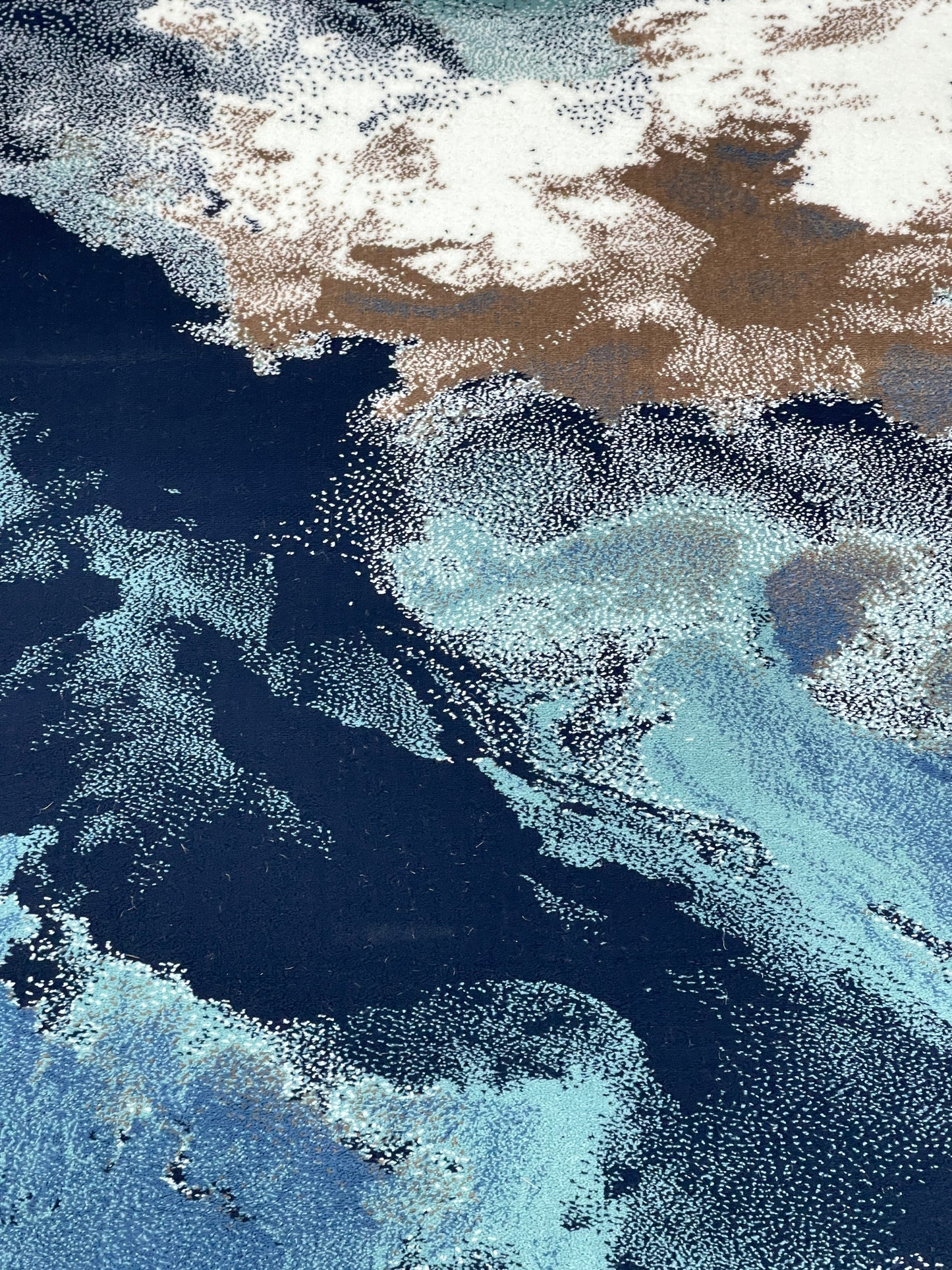 Modern Polypropylene Rug,back woven(Article-1654-Feroze) Size : 5ft width  x 7.3ft length (150cm x 220cm)