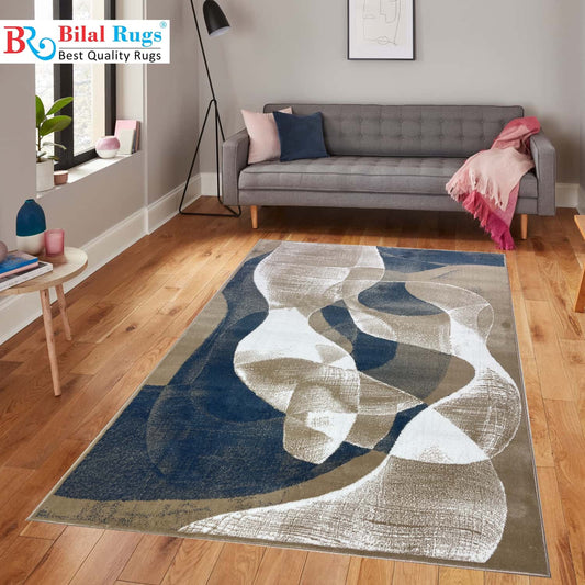 Modern polypropylene Rug,back woven(Article-670-Mink,Blue)
Size : 5ft width  x 7.3ft length (150cm x 220cm)