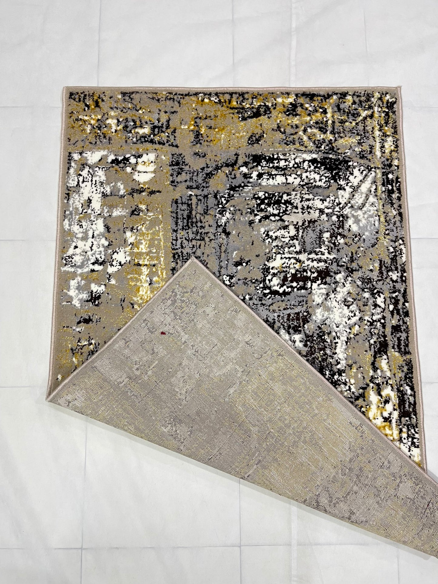 Pakistani Silk Woven Rug.(Article-1450-Beige)
Size : 3 ft width x 5 ft length ( 100cm x 150cm)