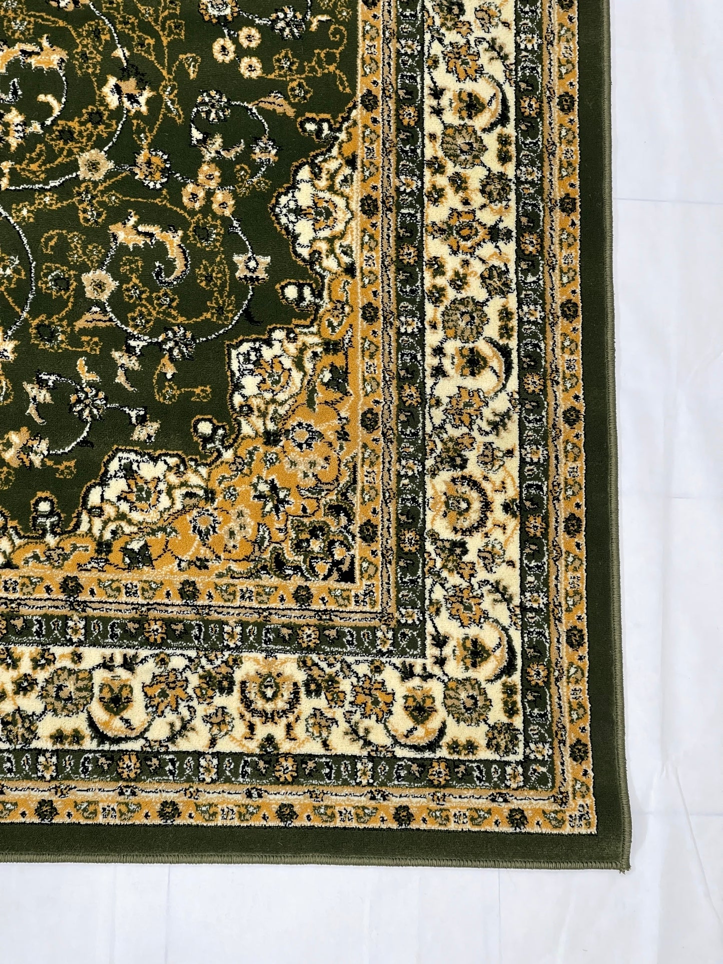 Persian polypropylene Rug,back woven(Article-19-Green)
Size : 6.6 ft width x 9.6 ft length (200cm x 290cm)