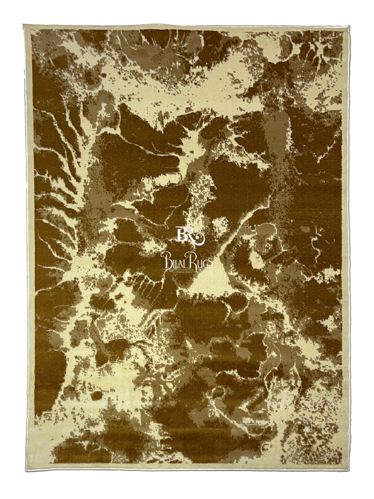 Modern Polypropylene Rug,back woven(Article-1654-Off white) Size : 5ft width  x 7.3ft length (150cm x 220cm)