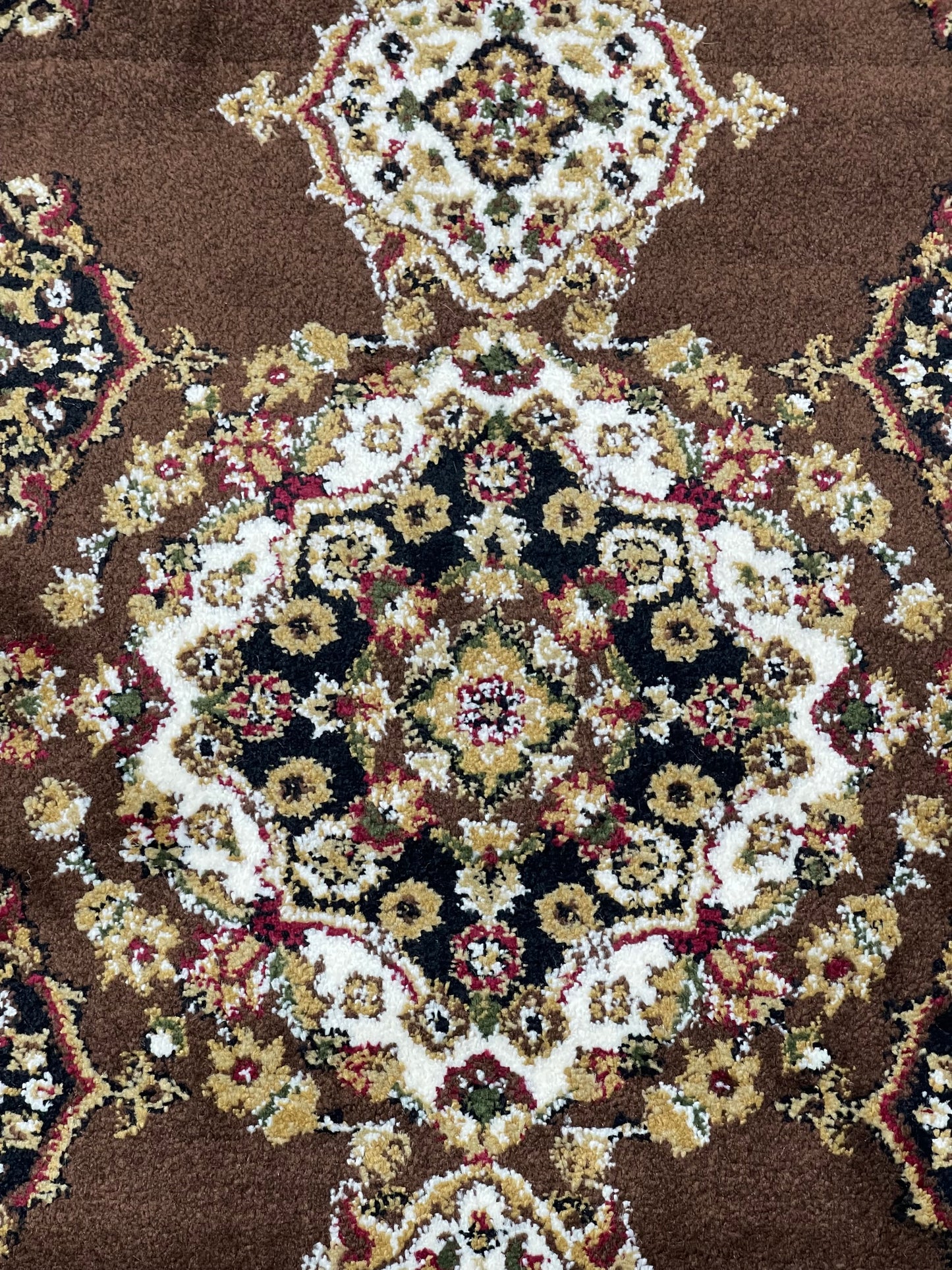 Brown Persian Polypropylene Woven Rug.
 Size : 2.6 ft width x 6.6 ft length
 (80 cm x 200cm)