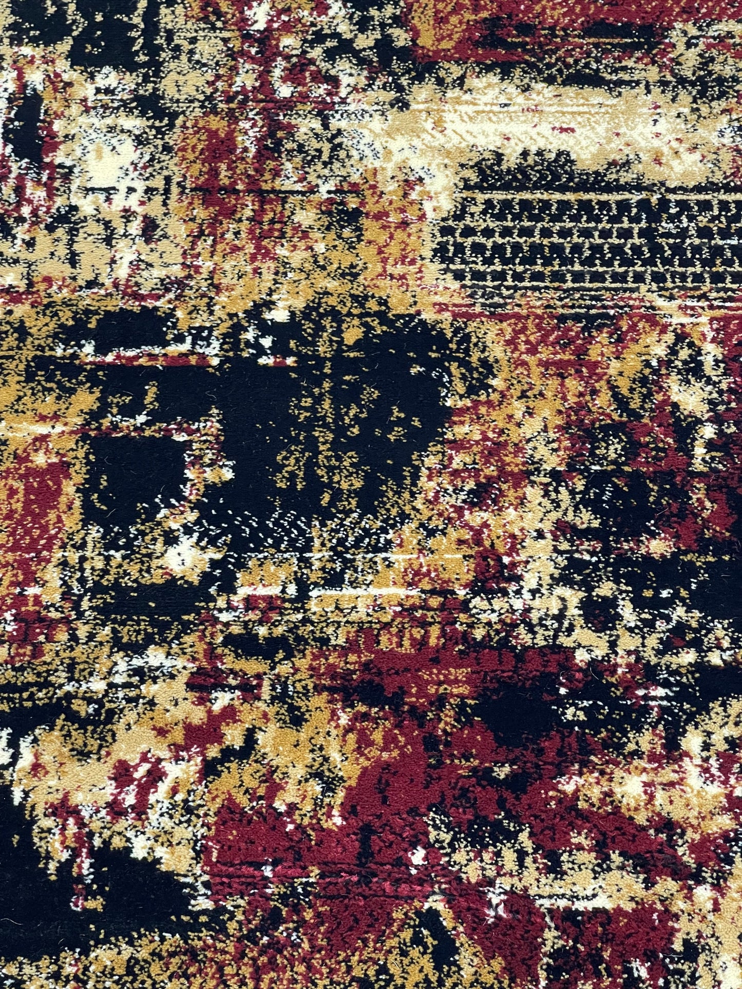 Modern Polypropylene Rug,Woven Back (Article-72-Black) Size : 3 ft width x 5 ft length (100cm x 150 cm)