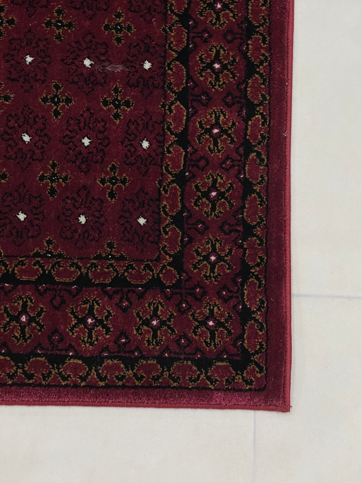 Persian Polypropylene Rug,Woven Back (Article-27-Red) Size : 3 ft width x 5 ft length (100cm x 150 cm)