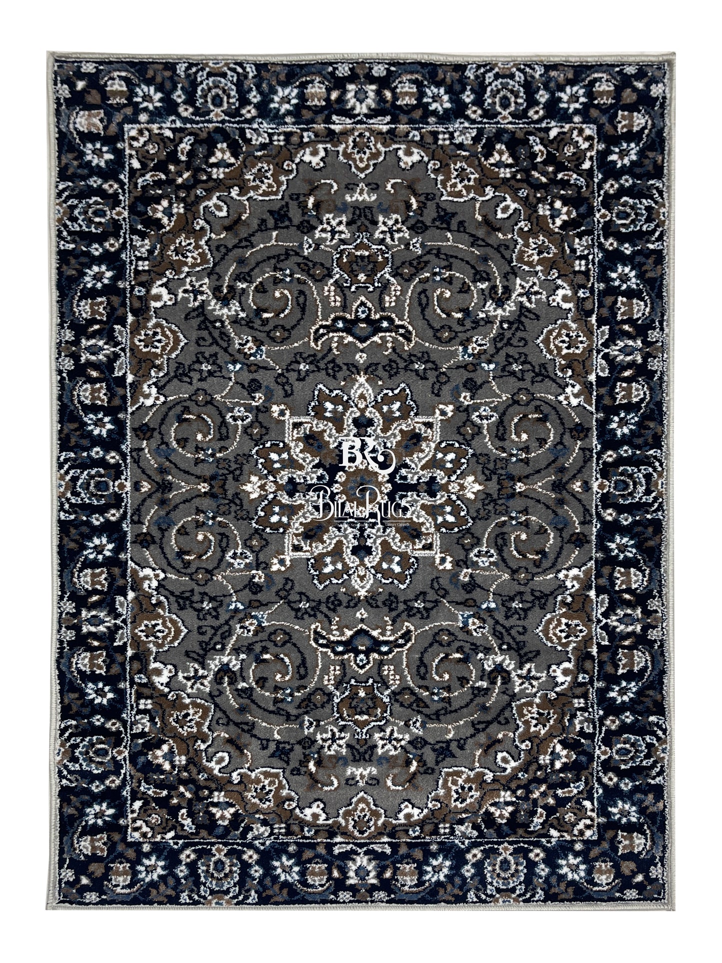 Persian Polypropylene Rug,Woven Back
(Article-19-Grey)
Size : 3 ft width x 5 ft length (100cm x 150 cm)