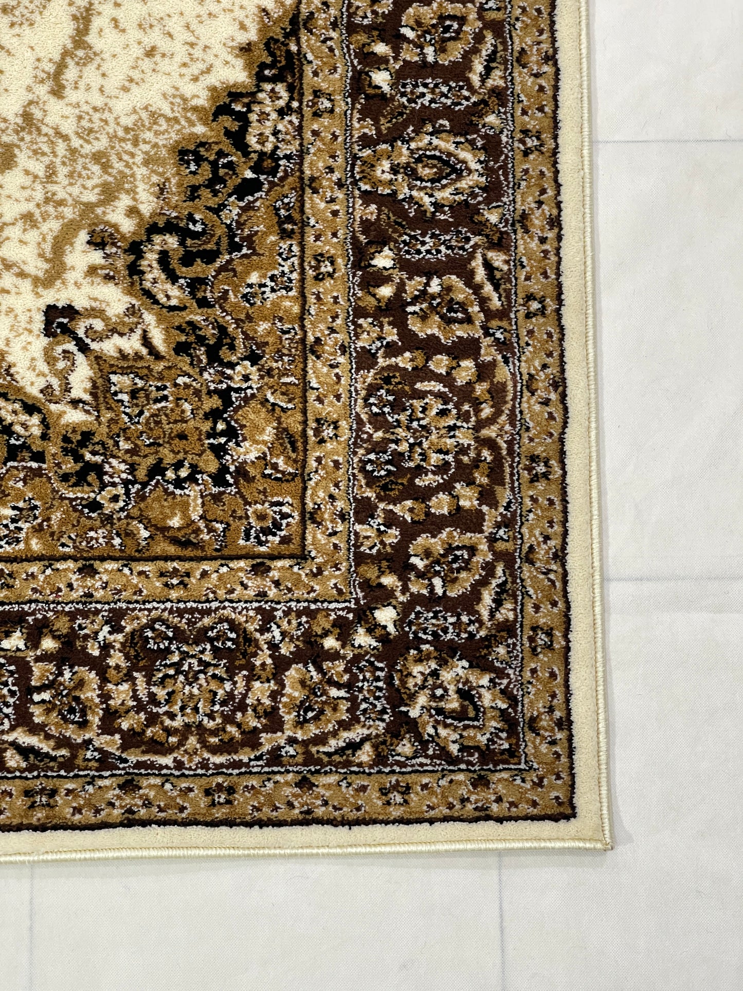 Persian polypropylene Rug,back woven(Article-45-Off White )