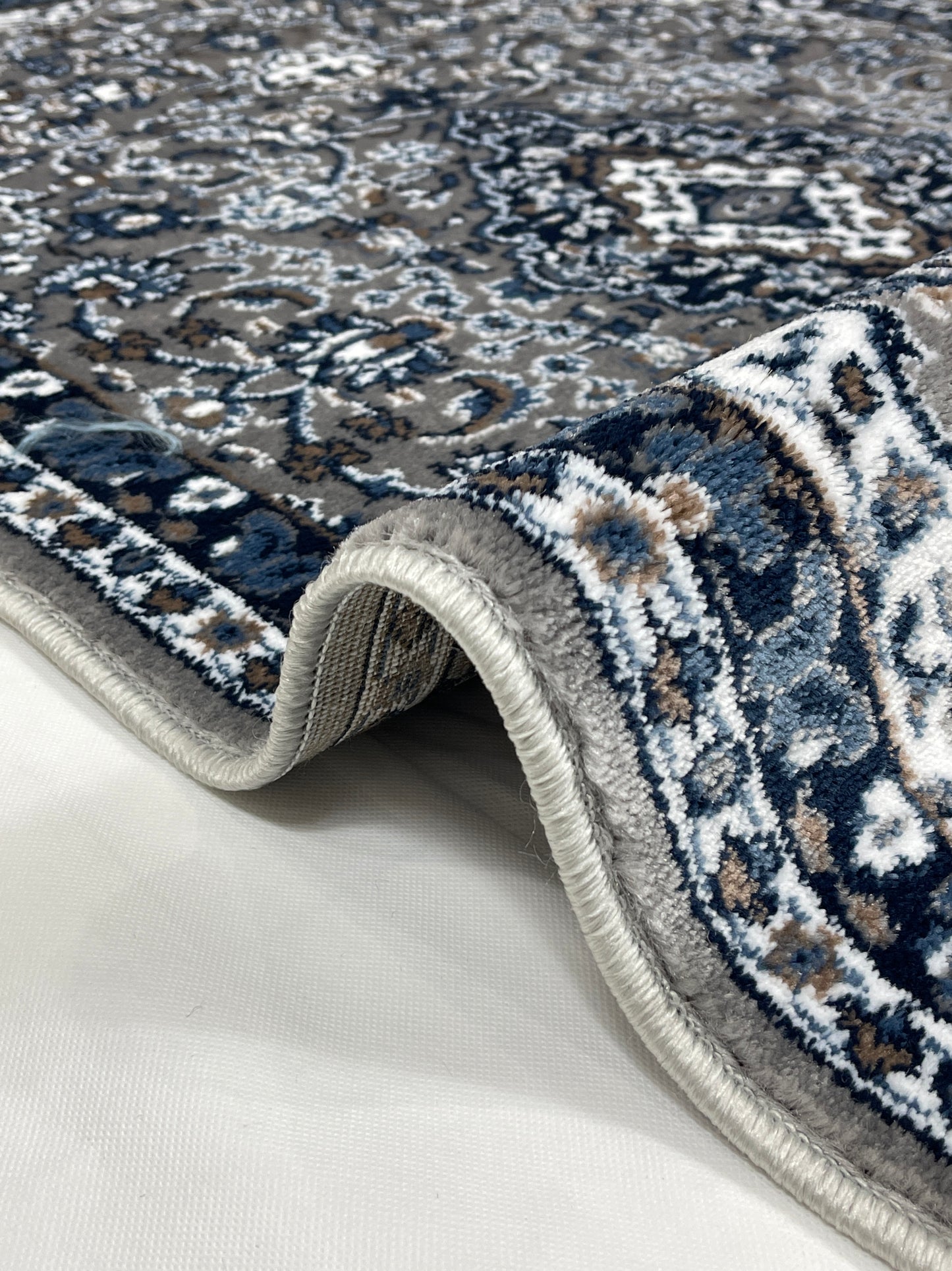 Persian Polypropylene Rug,Woven Back (Article-01-Grey) Size : 3 ft width x 5 ft length (100cm x 150 cm)
