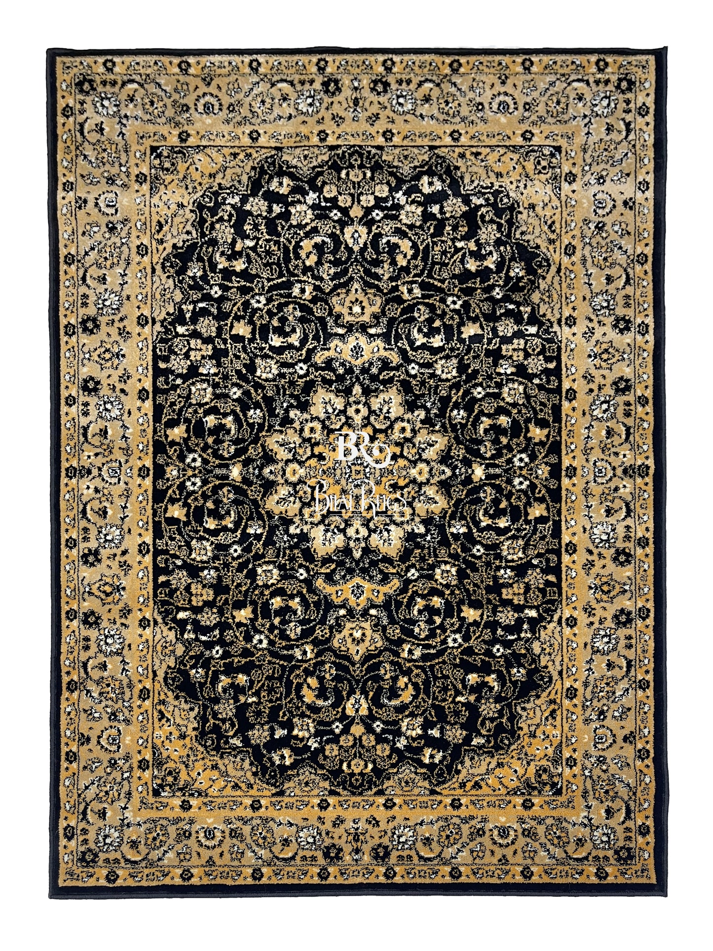 Persian polypropylene Rug,back woven
(Article-19-Black)