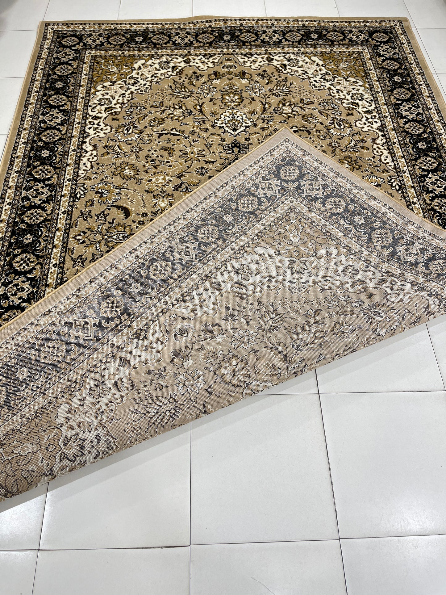 Modern polypropylene Rug,back woven(Article-01-Beige)