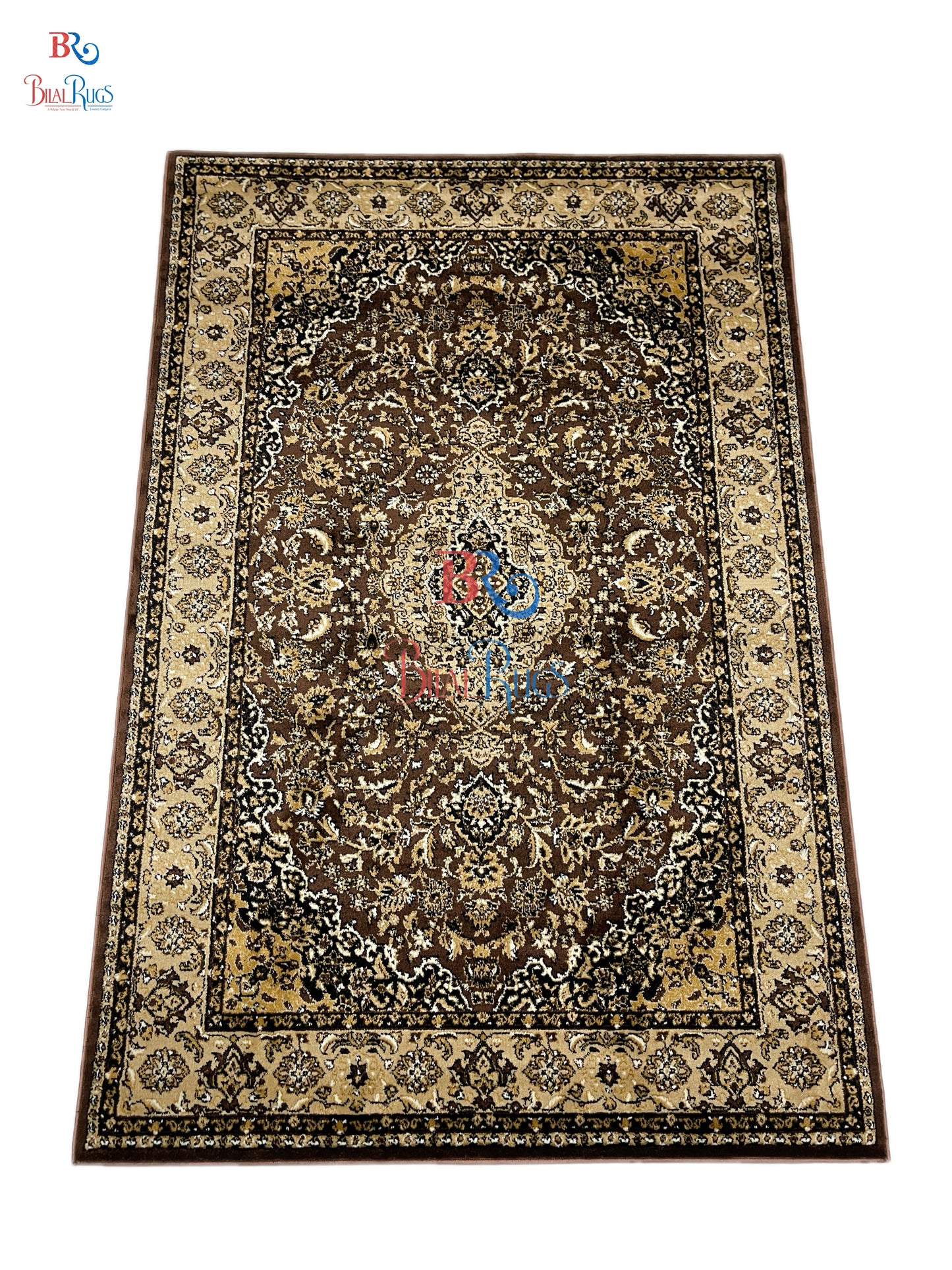Persian polypropylene Rug,back woven(Article-01-Brown )