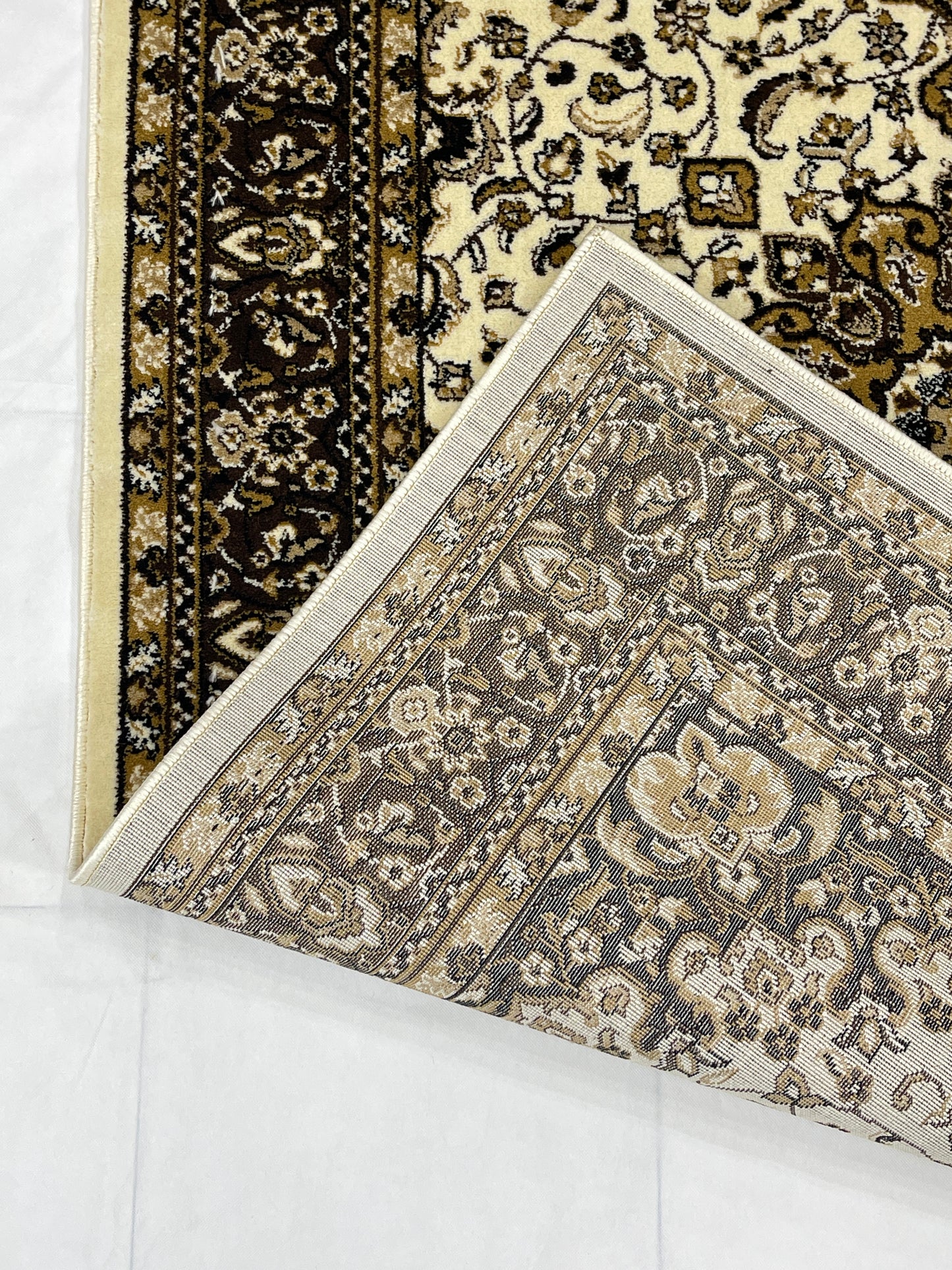 Persian polypropylene Rug,back woven(Article-21-Off White )