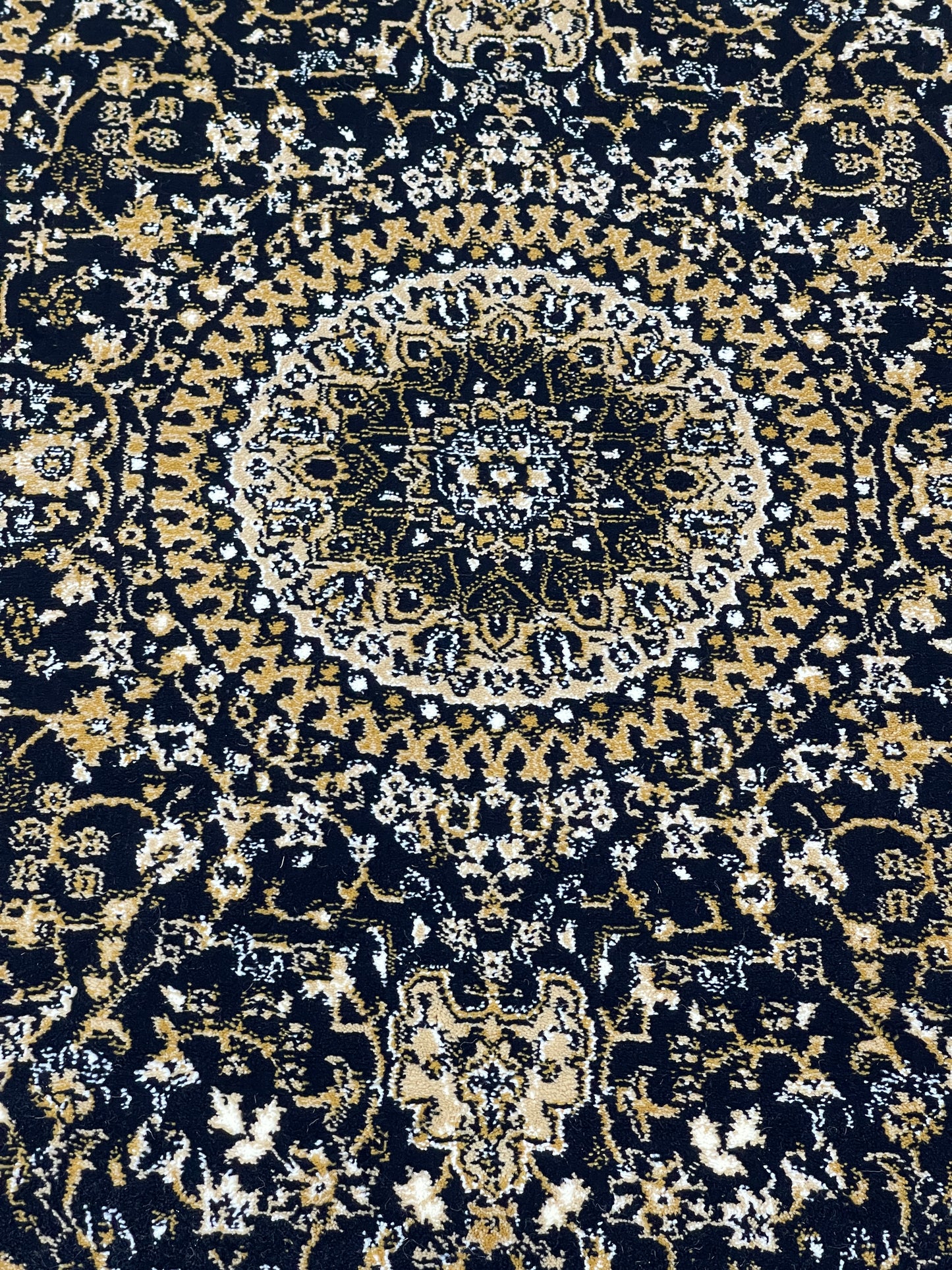 Persian polypropylene Rug,back woven(Article-22-Black)