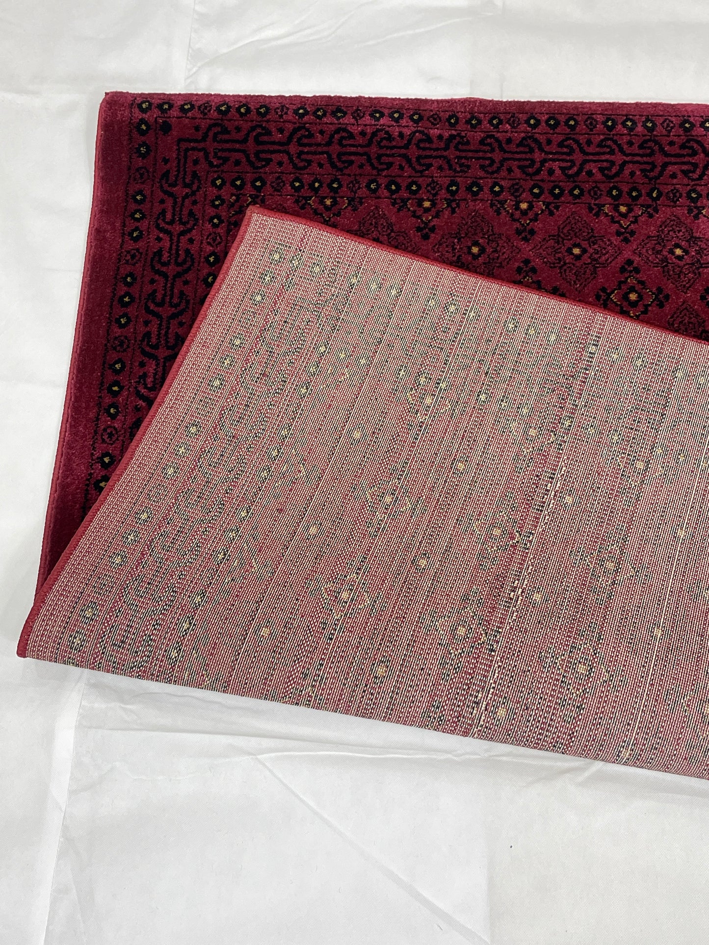 Persian Polypropylene Rug,Woven Back (Article-120-Red) Size : 3 ft width x 5 ft length (100cm x 150 cm)