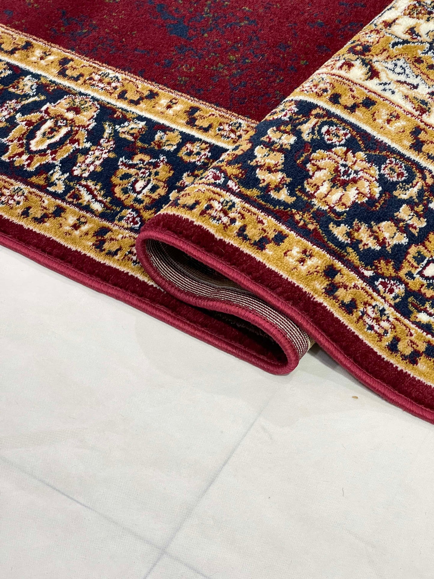 Persian polypropylene Rug,back woven(Article-153-Red)