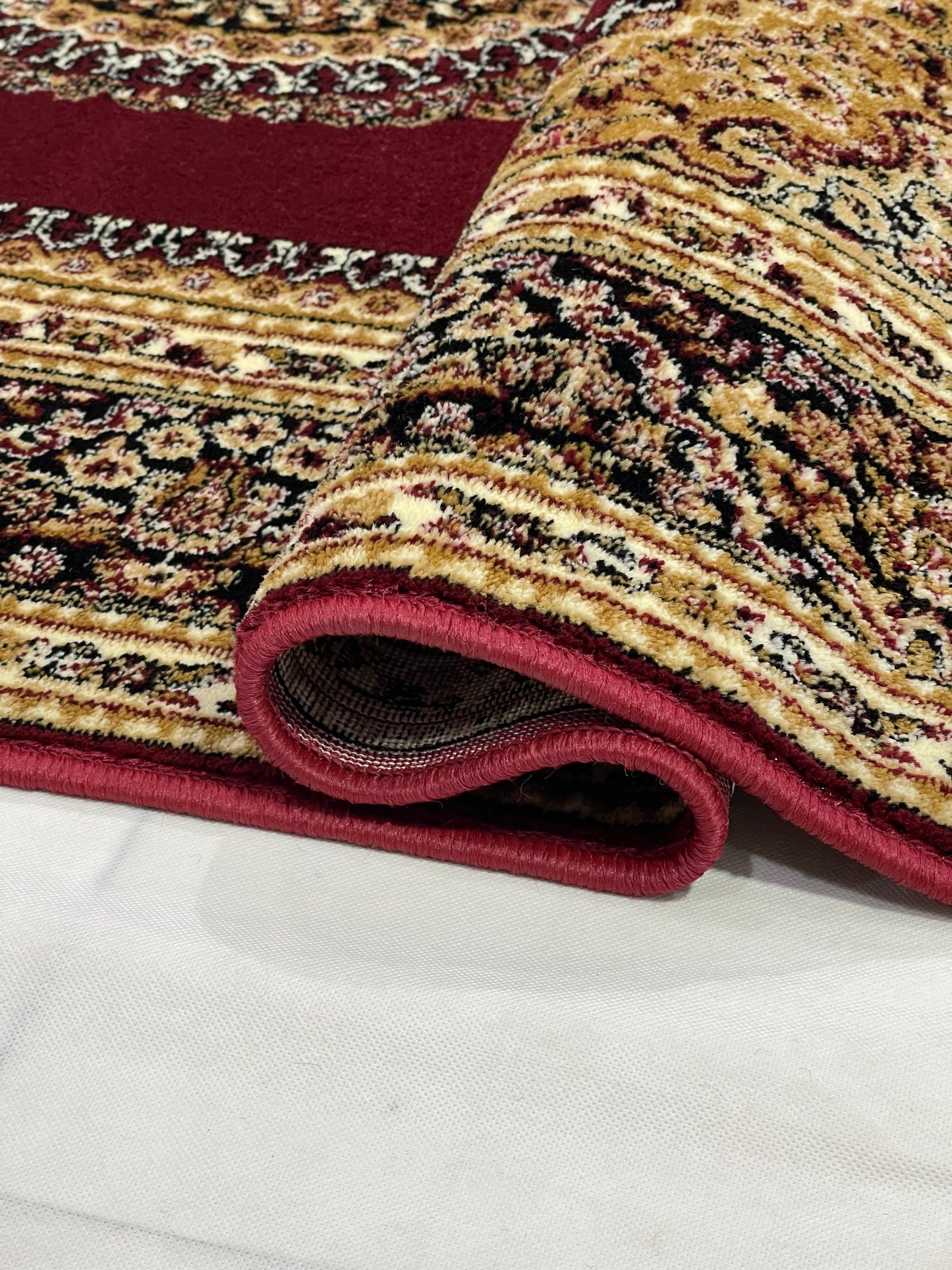 Persian polypropylene Rug,back woven(Article-22-Red)