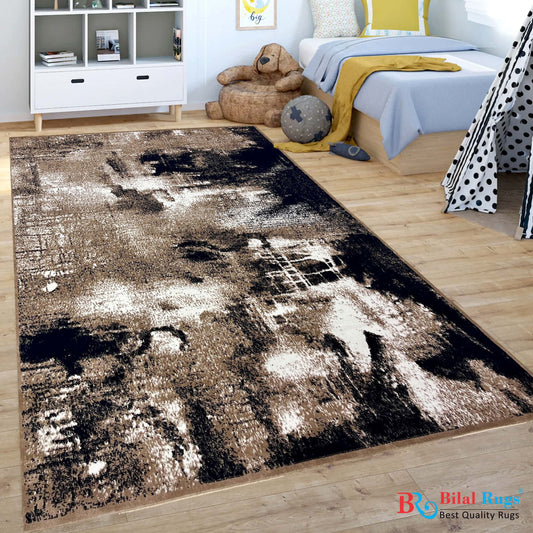 Modern polypropylene Rug,back woven(Article-6120-Mink , Black)
Size : 6.6 ft width x 9.6 ft length (200cm x 290cm)