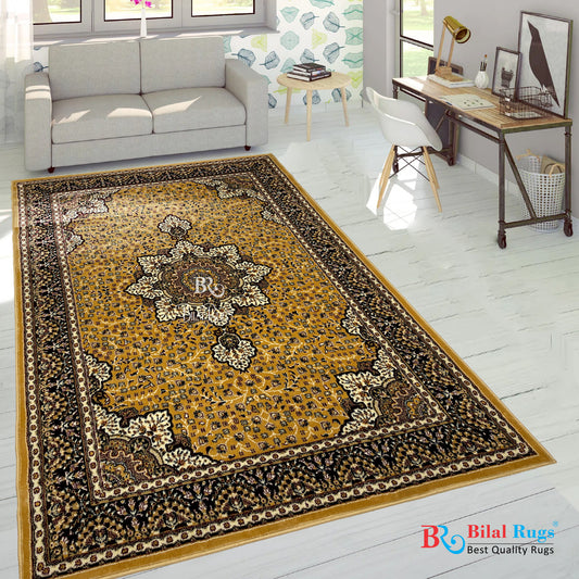 Persian polypropylene Rug,back woven(Article-04-Gold)