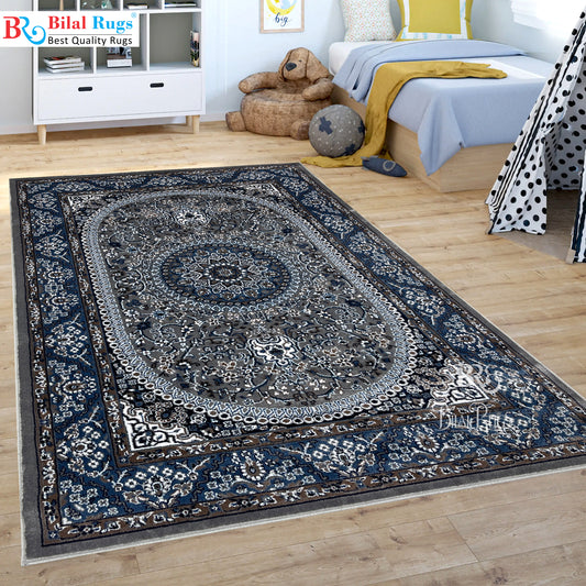 Persian Polypropylene Rug,back woven(Article-22-Grey)
Size : 5ft width  x 7.3ft length (150cm x 220cm)