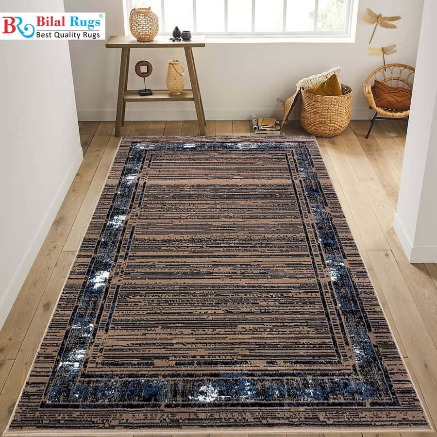 Modern polypropylene Rug,back woven(Article-1412-Mink)
Size : 5ft width  x 7.3ft length (150cm x 220cm)