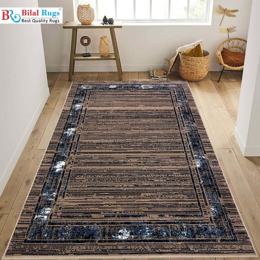 Modern polypropylene Rug,back woven(Article-1412-Mink)
Size : 5ft width  x 7.3ft length (150cm x 220cm)