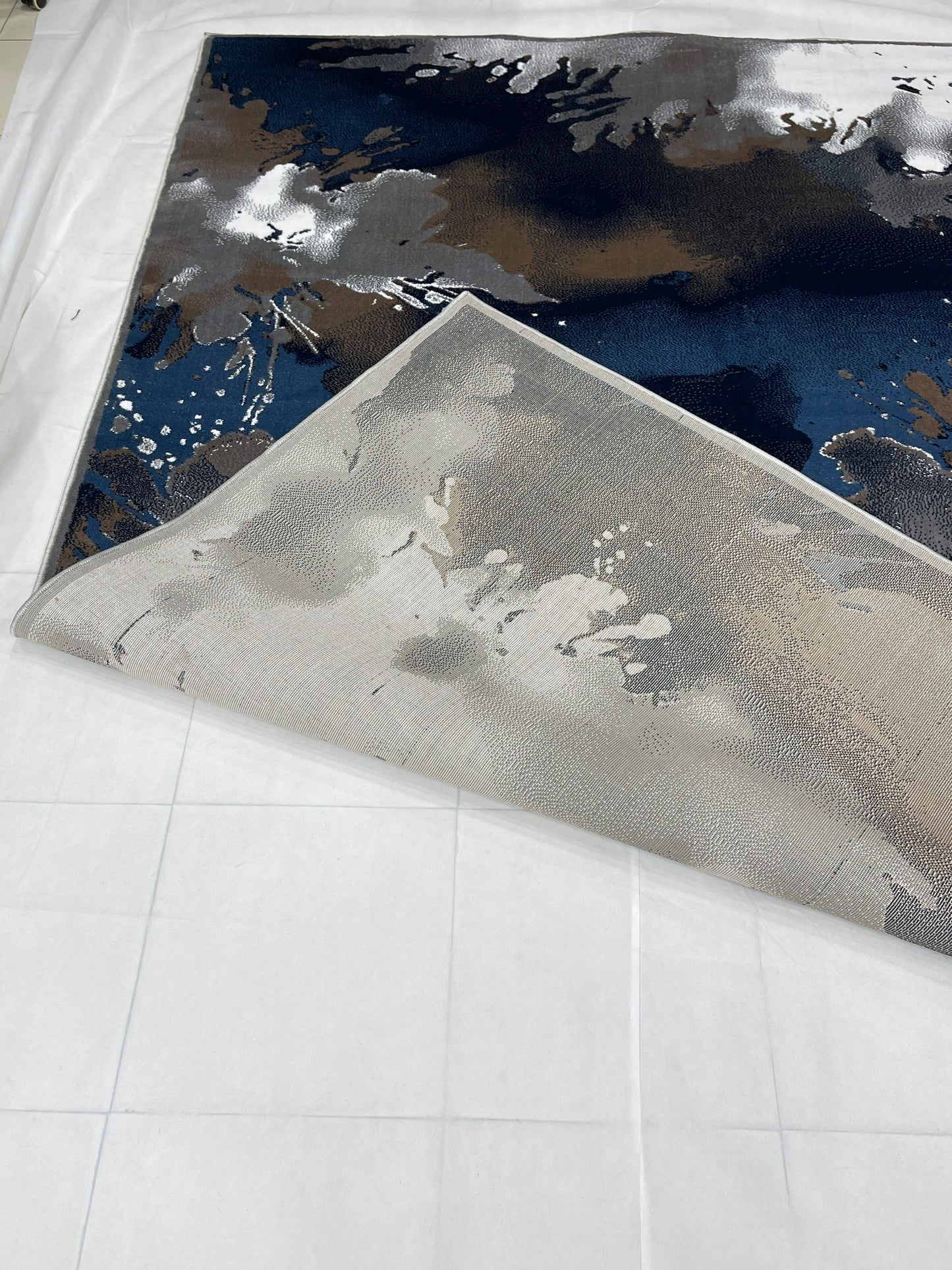 Modern polypropylene Rug,back woven(Article-1146-Grey)