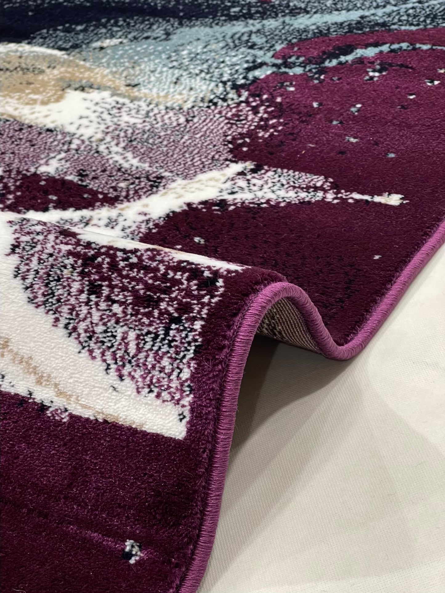 Modern polypropylene Rug,back woven(Article-6119-Purple )