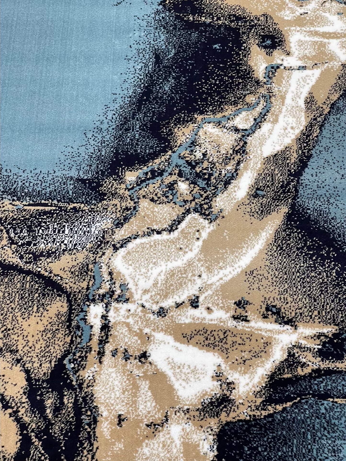 Modern polypropylene Rug,back woven(Article-349-Feroze)
Size : 5ft width  x 7.3ft length (150cm x 220cm)