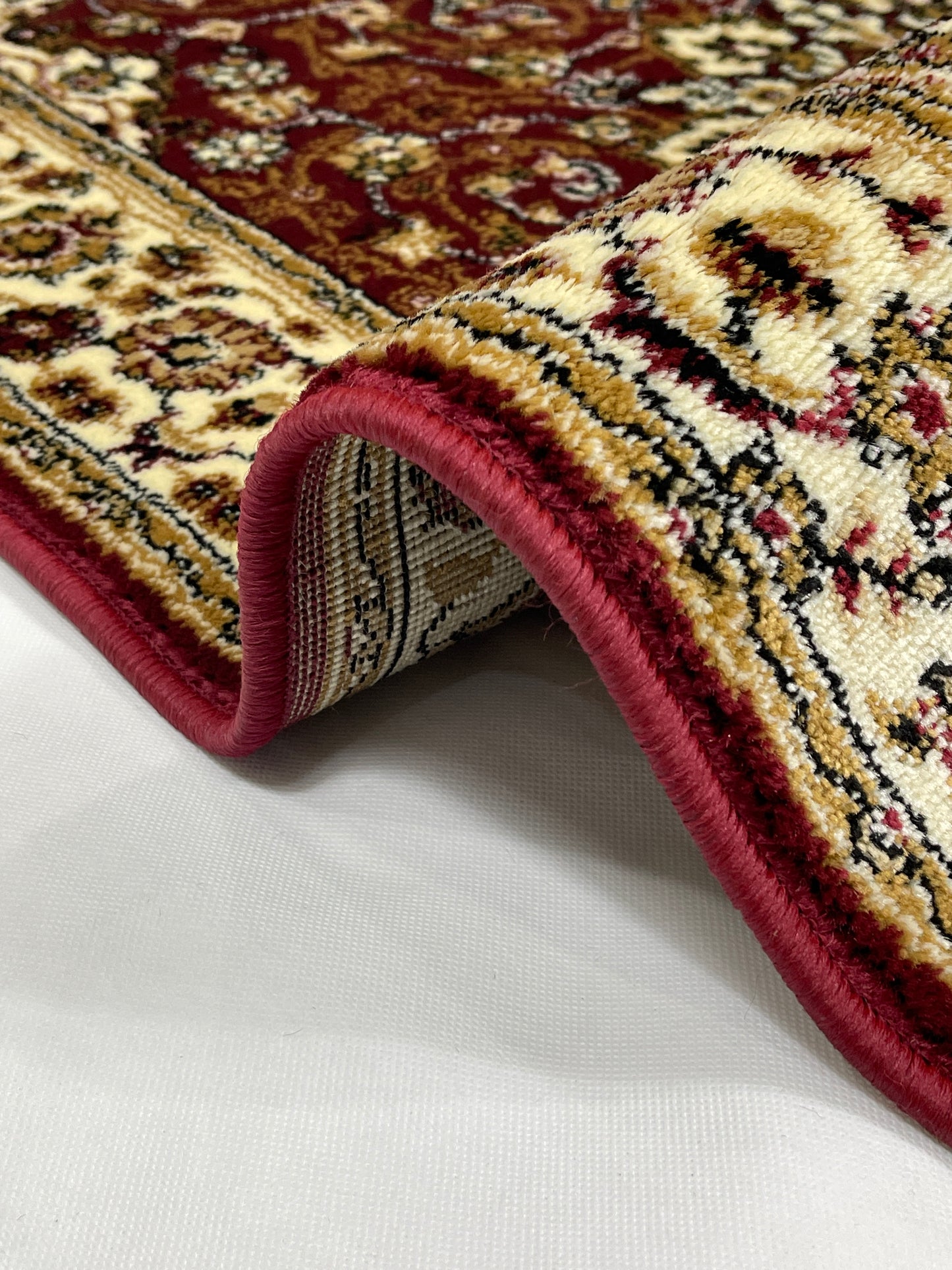 Persian Polypropylene Rug,Woven Back (Article-19-Red) Size : 3 ft width x 5 ft length (100cm x 150 cm)
