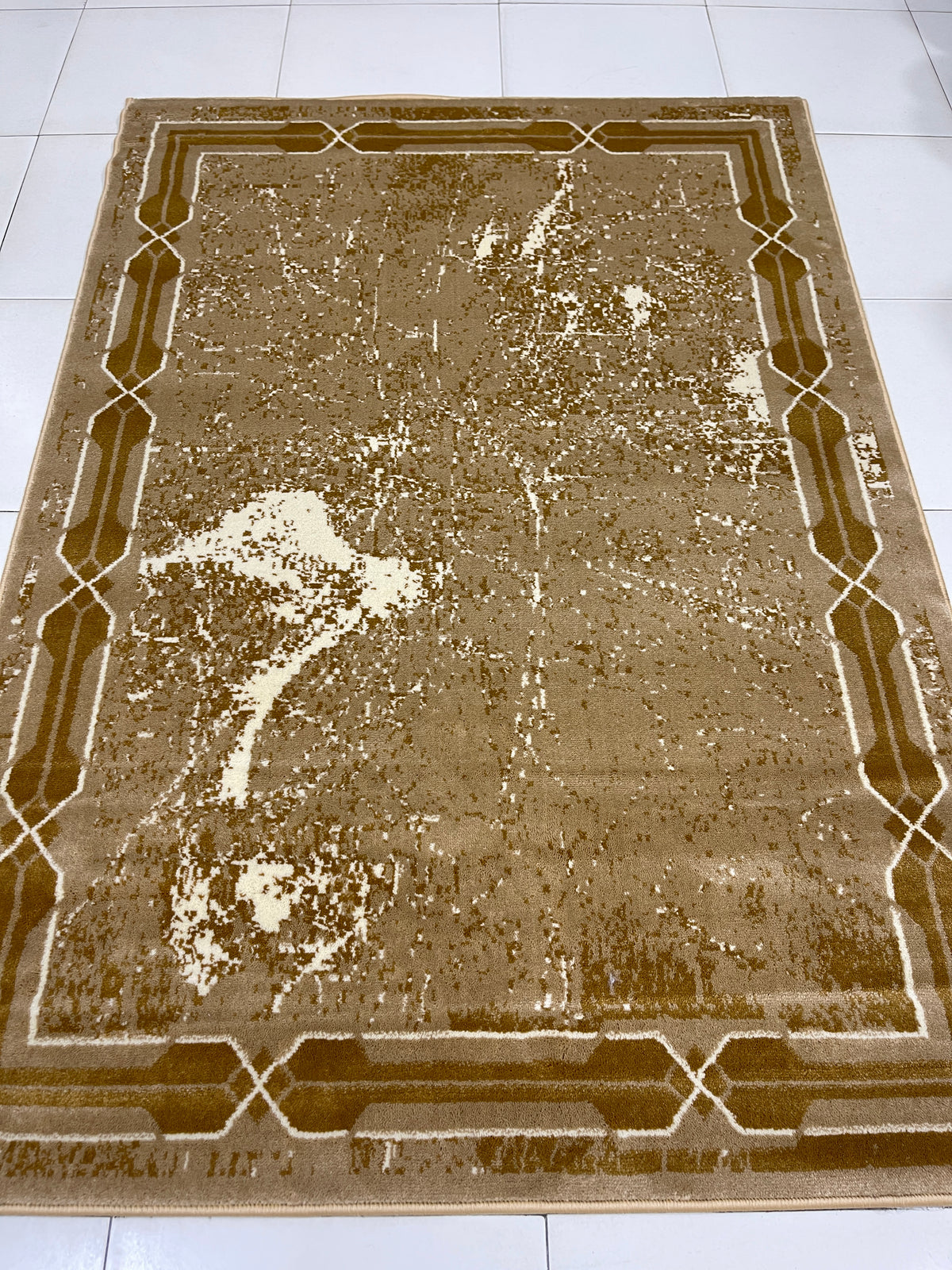 Modern polypropylene Rug,back woven(Article-422-Beige)