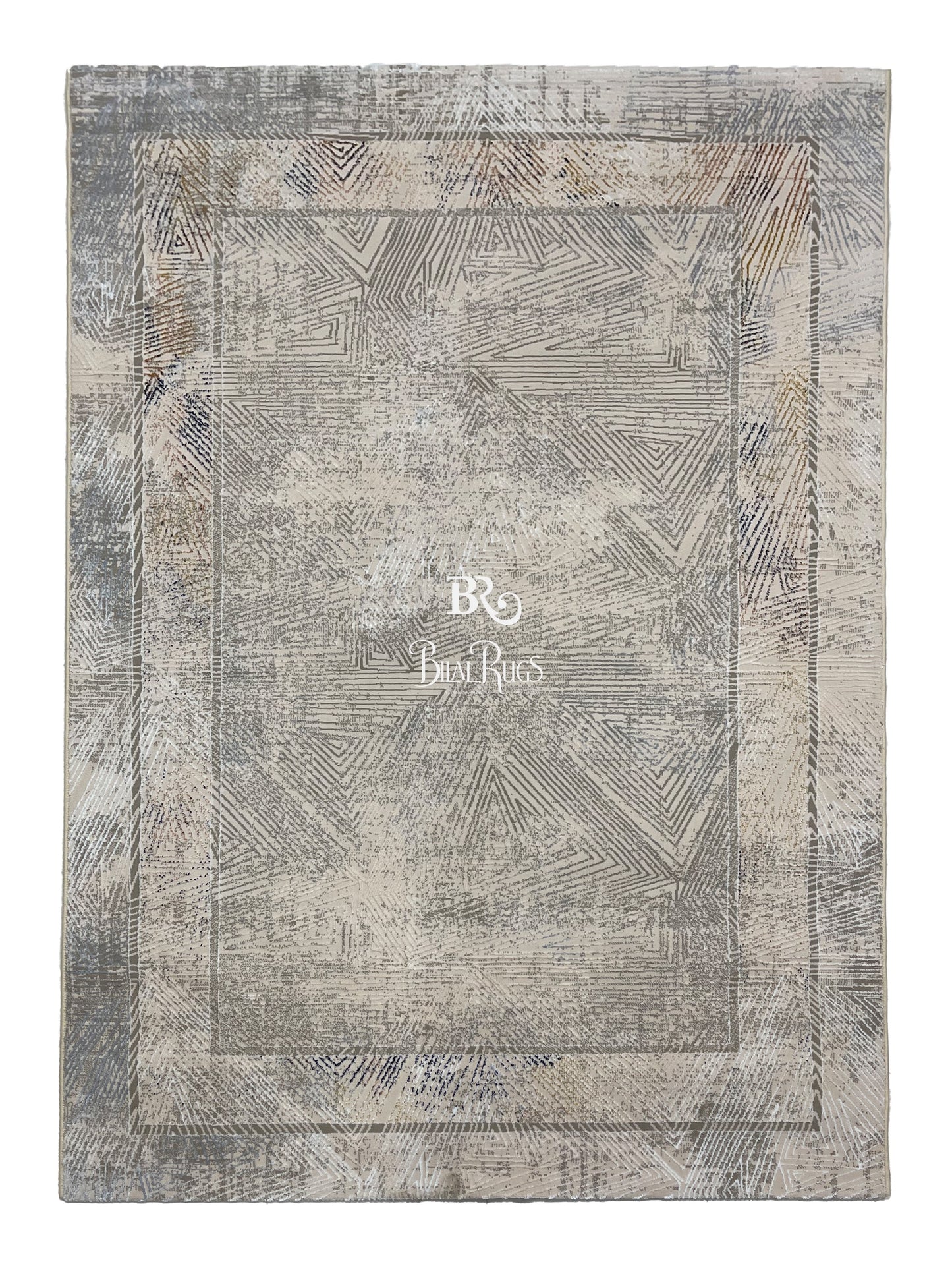 Irani Vintage Woven Rug.  Article -2075-Off white Size: 5 ft width x 7.3 ft length (150cm x 220cm)