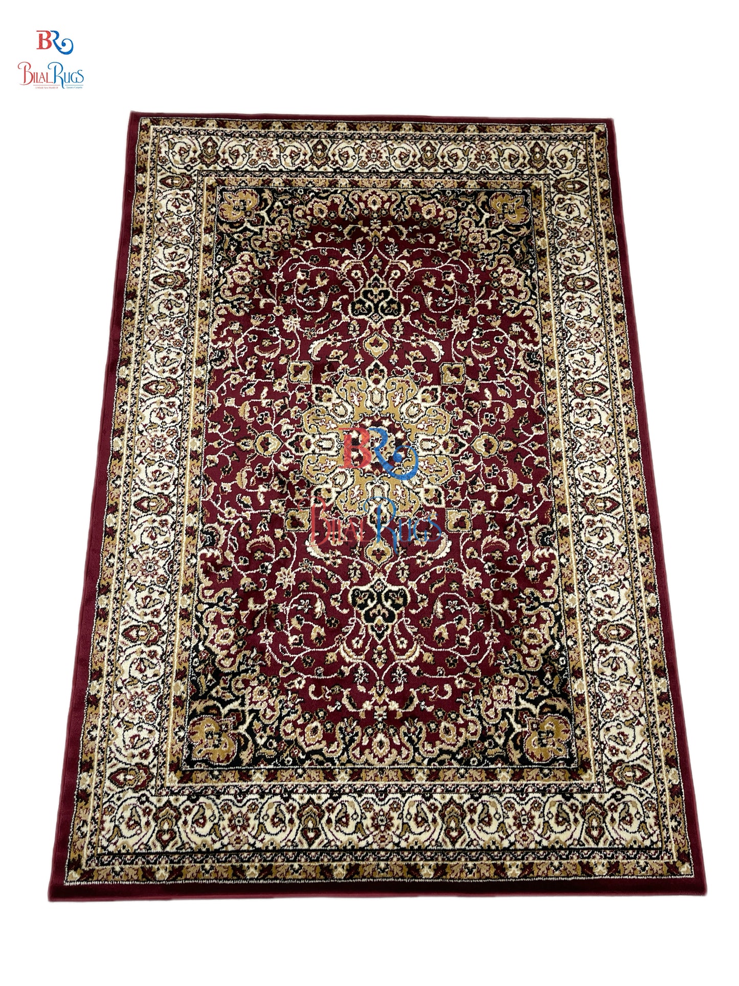Persian polypropylene Rug,back woven(Article-21-Red )