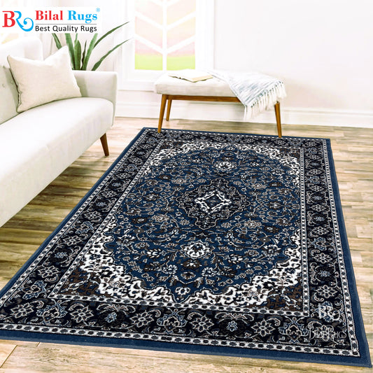 Persian Polypropylene Rug,back woven(Article-01-Blue)
