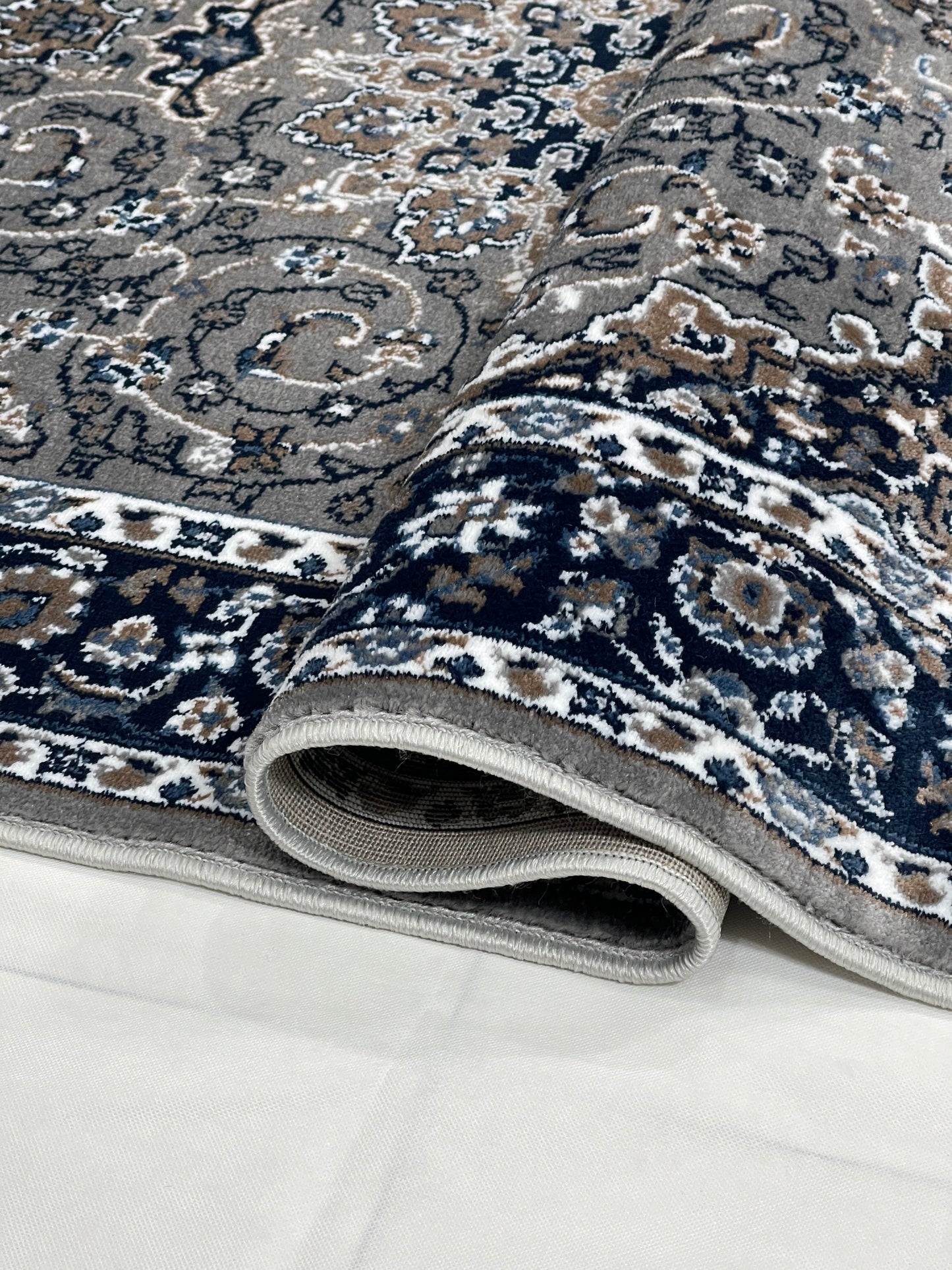 Persian Polypropylene Rug,back woven(Article-19-Grey)