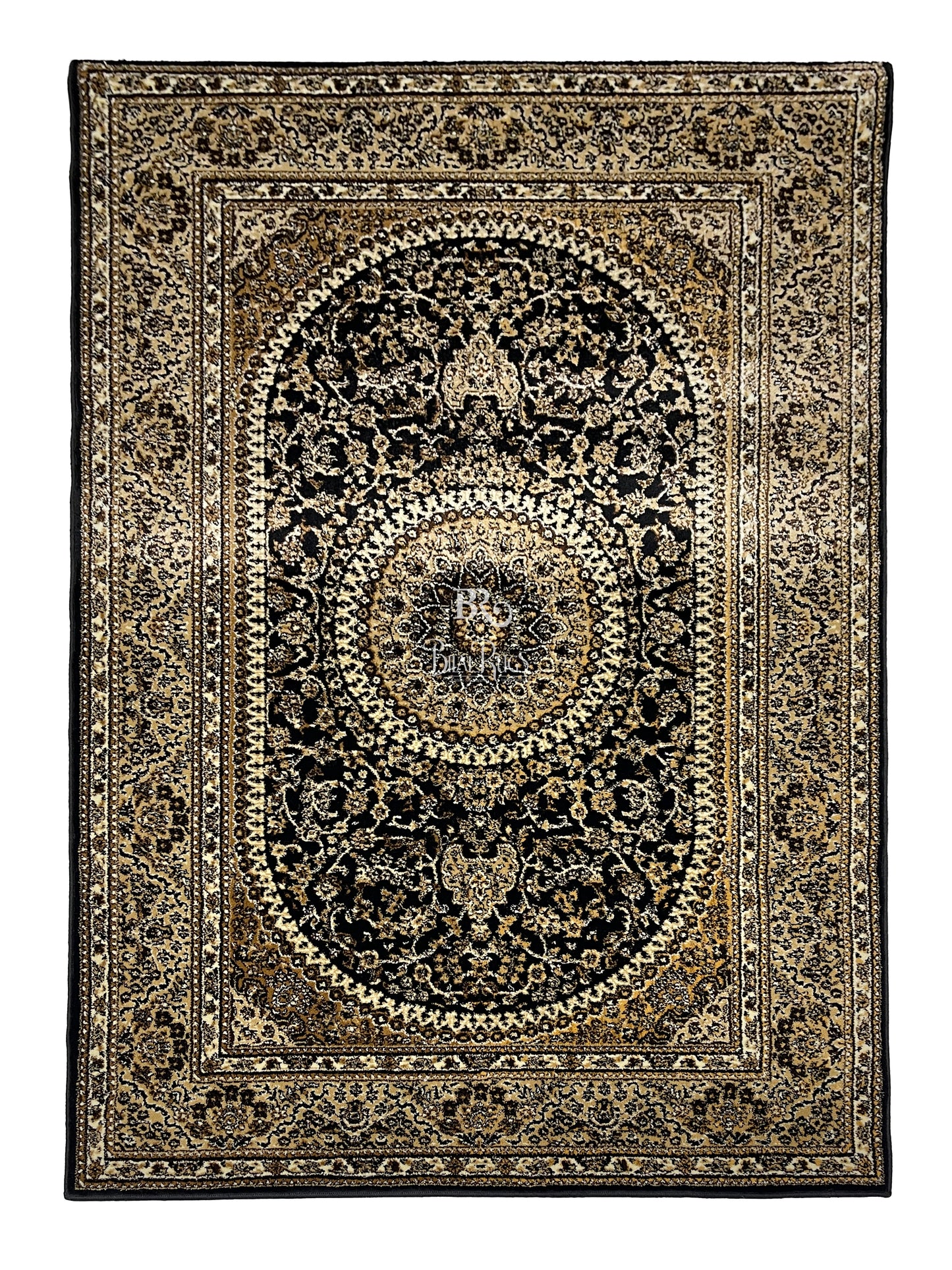 Persian Polypropylene Rug,back woven(Article-22-Black)
Size : 5ft width  x 7.3ft length (150cm x 220cm)