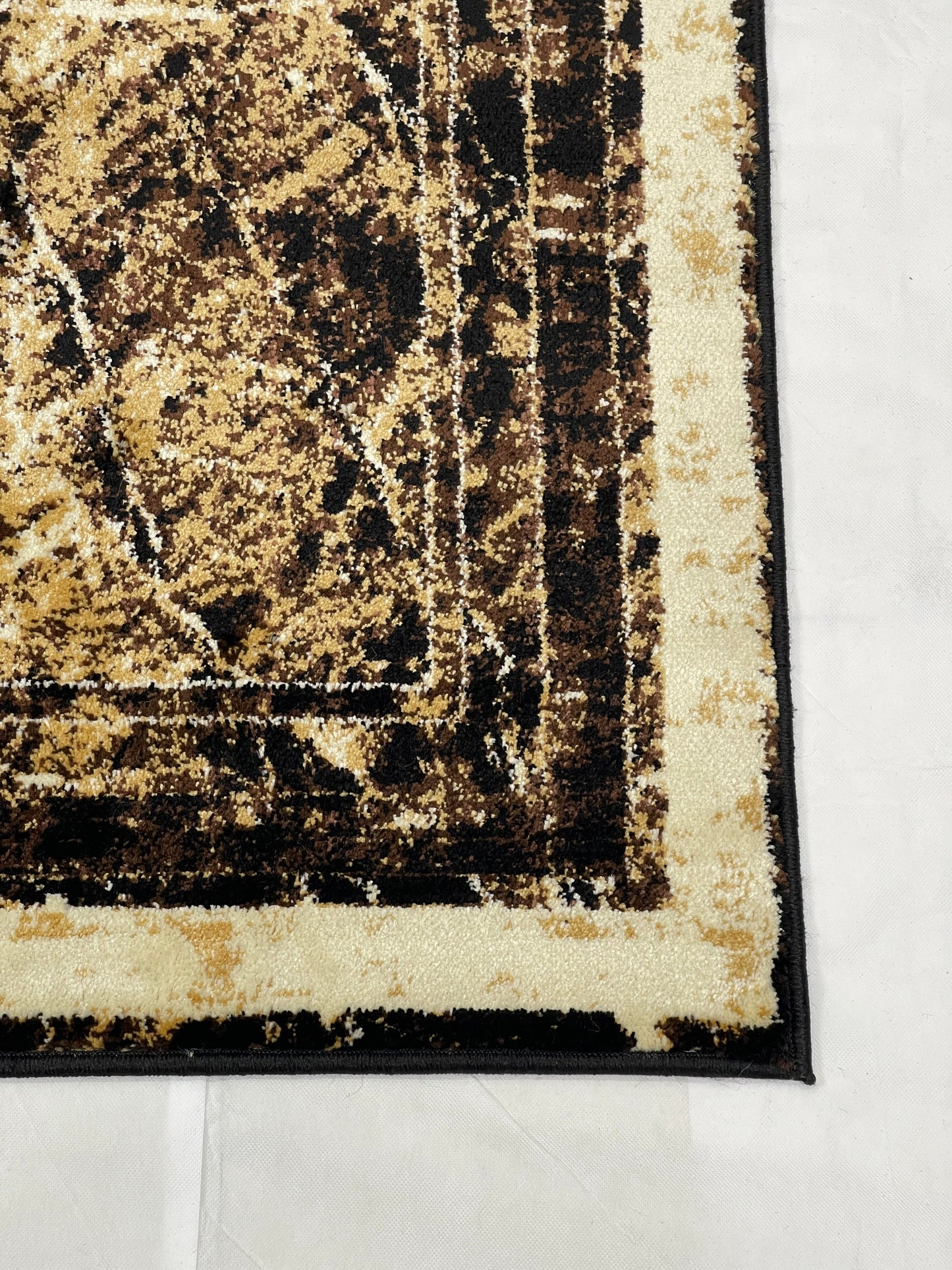 Modern polypropylene Rug,back woven(Article-663-Black)