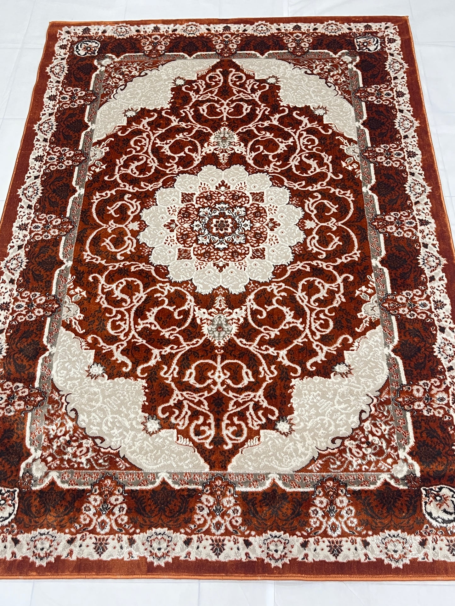 Turkish Top Quality Silk.(Article-1067-Rust)