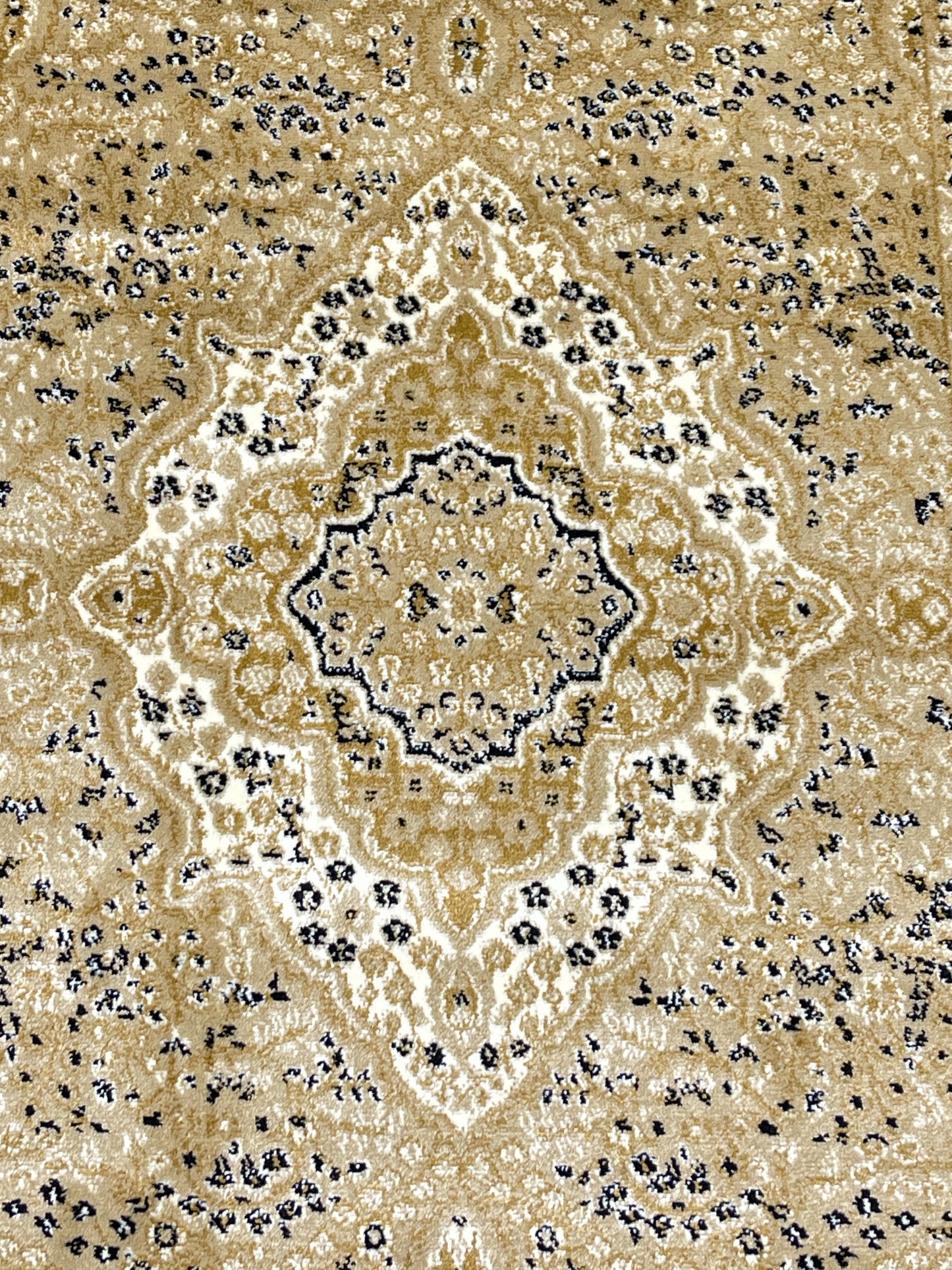 Beige Persian Polypropylene Woven Rug.
 Size : 2.6 ft width x 6.6 ft length
 (80 cm x 200cm)