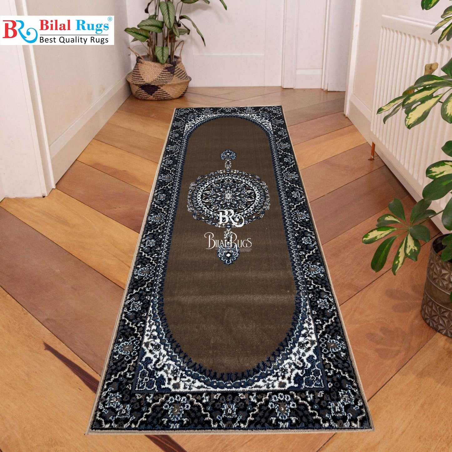 Mink Persian Polypropylene Woven Rug.
 Size : 2.6 ft width x 6.6 ft length
 (80 cm x 200cm)
