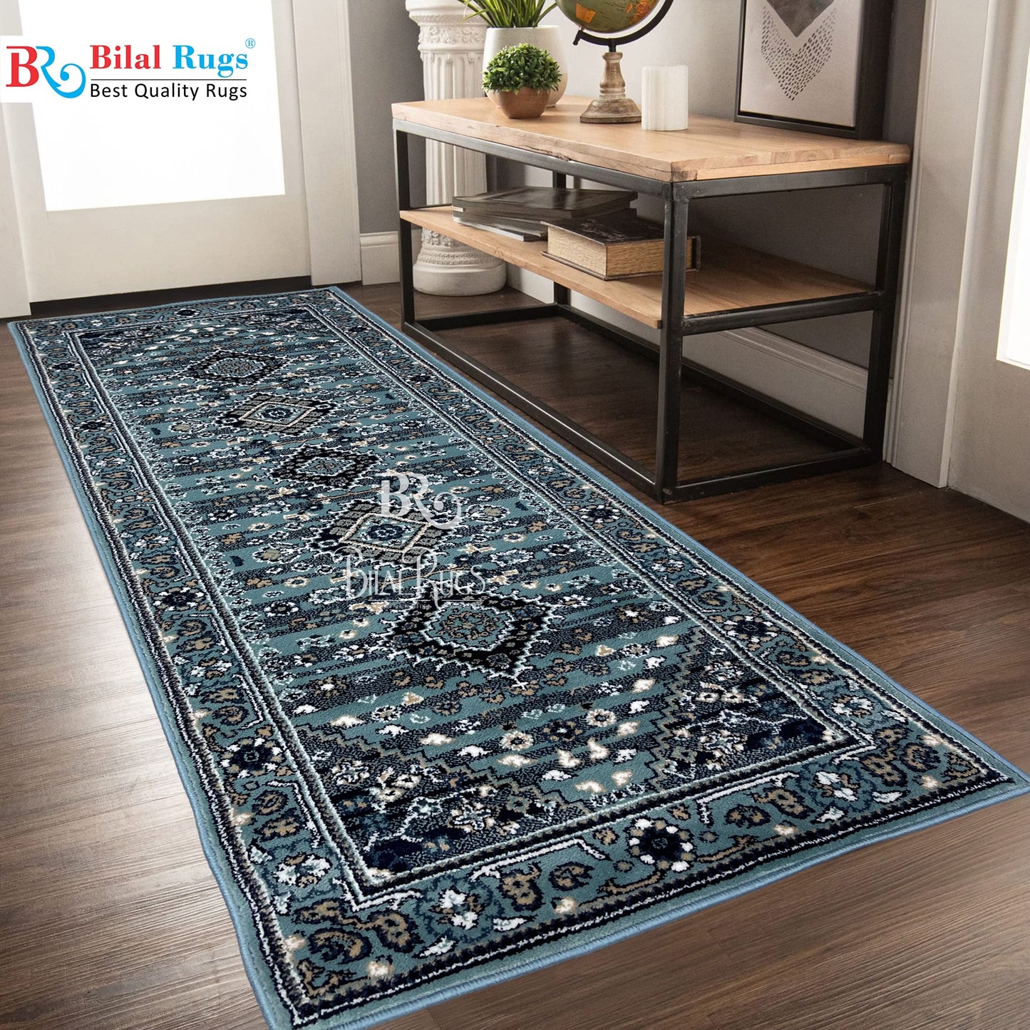 Feroze Persian Polypropylene Woven Rug.  Size : 2.6 ft width x 6.6 ft length  (80 cm x 200cm)