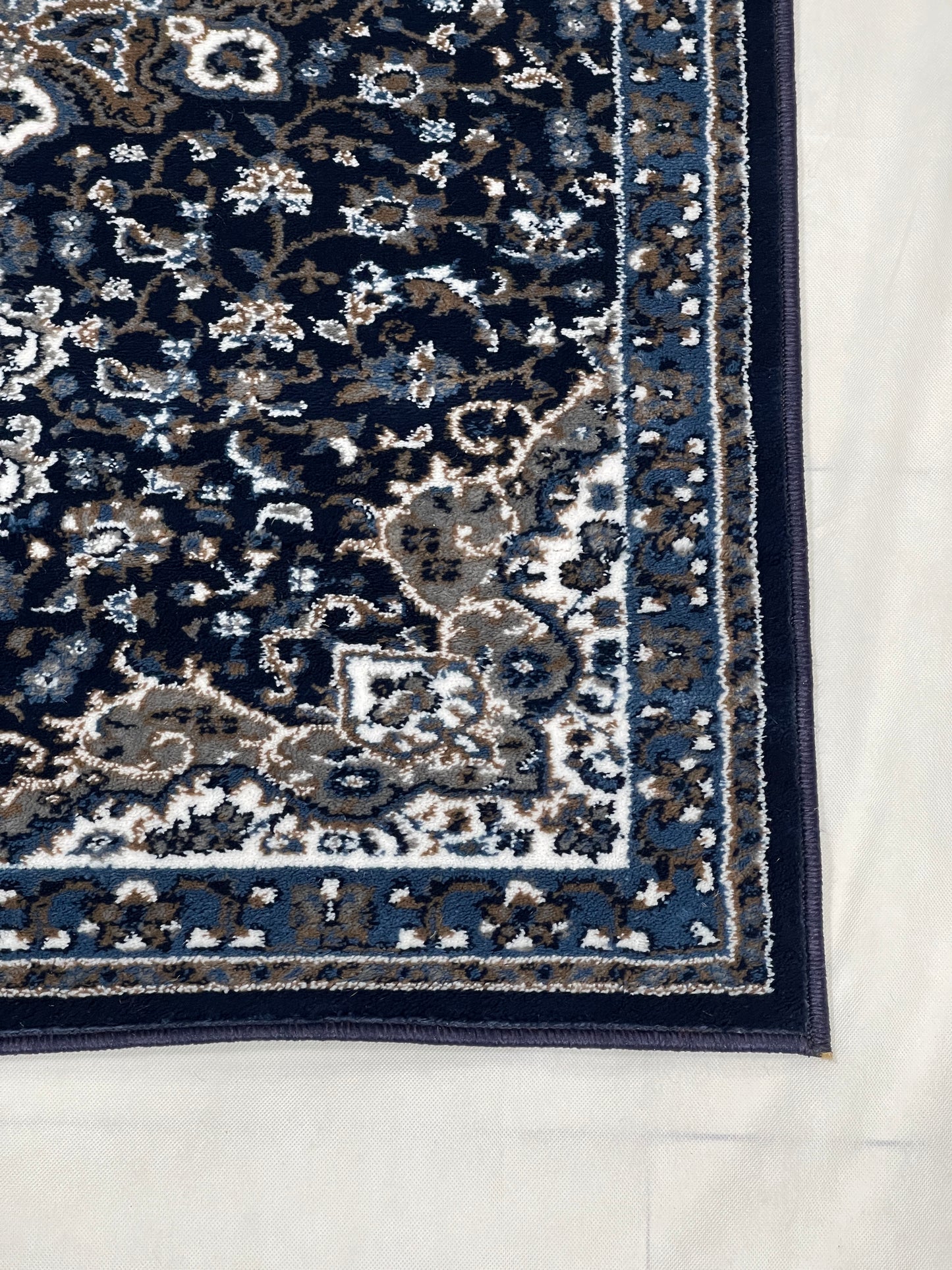 Persian Polypropylene Rug,Woven Back (Article-20-Dark Blue) Size : 3 ft width x 5 ft length (100cm x 150 cm)