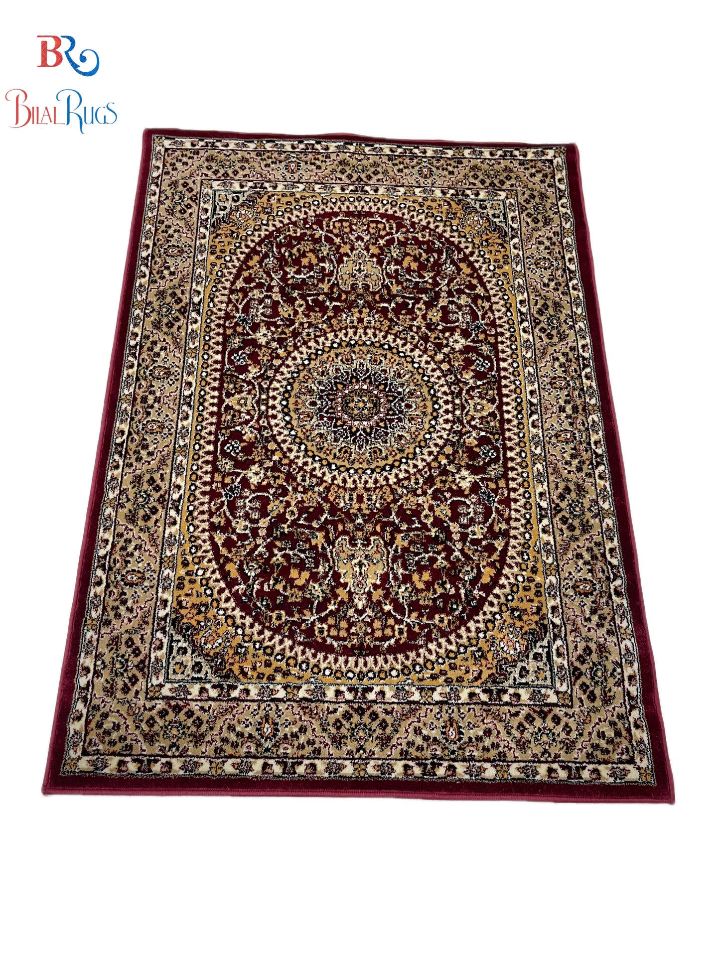 Persian polypropylene Rug,back woven(Article-22-Red)