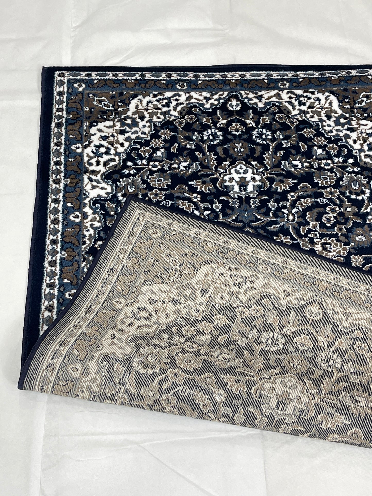 Persian Polypropylene Rug,Woven Back (Article-01-Blue) Size : 3 ft width x 5 ft length (100cm x 150 cm)