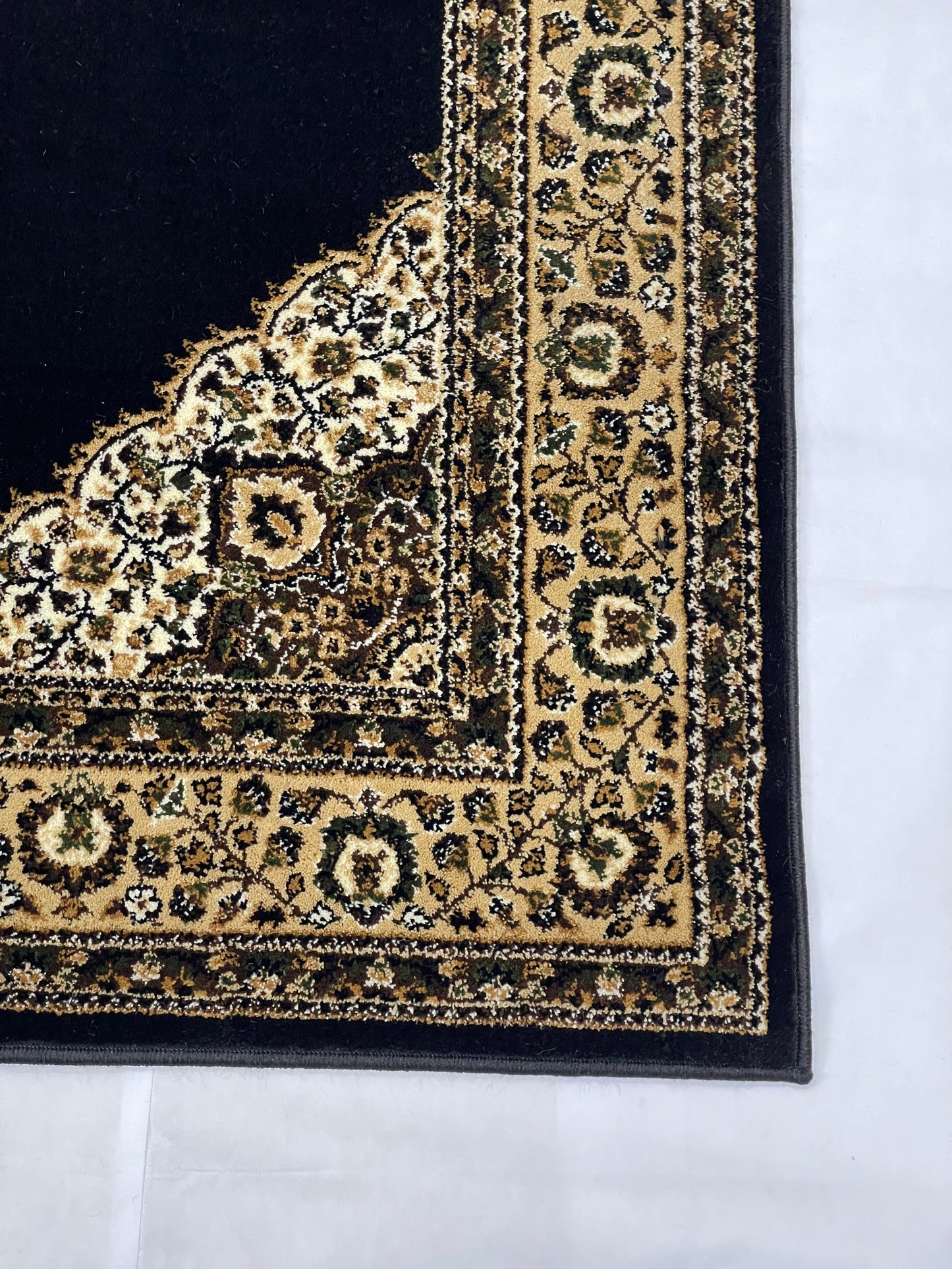 Persian Polypropylene Rug,back woven(Article-31-Black)
Size : 5ft width  x 7.3ft length (150cm x 220cm)