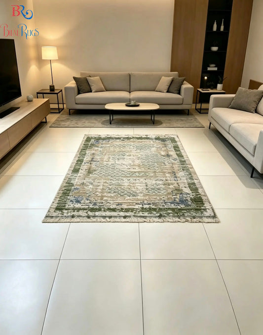 Irani viscose Rug , Woven Back
Article-315-Green
Size : 3 ft width x 5 ft length (100 cm x 150cm)