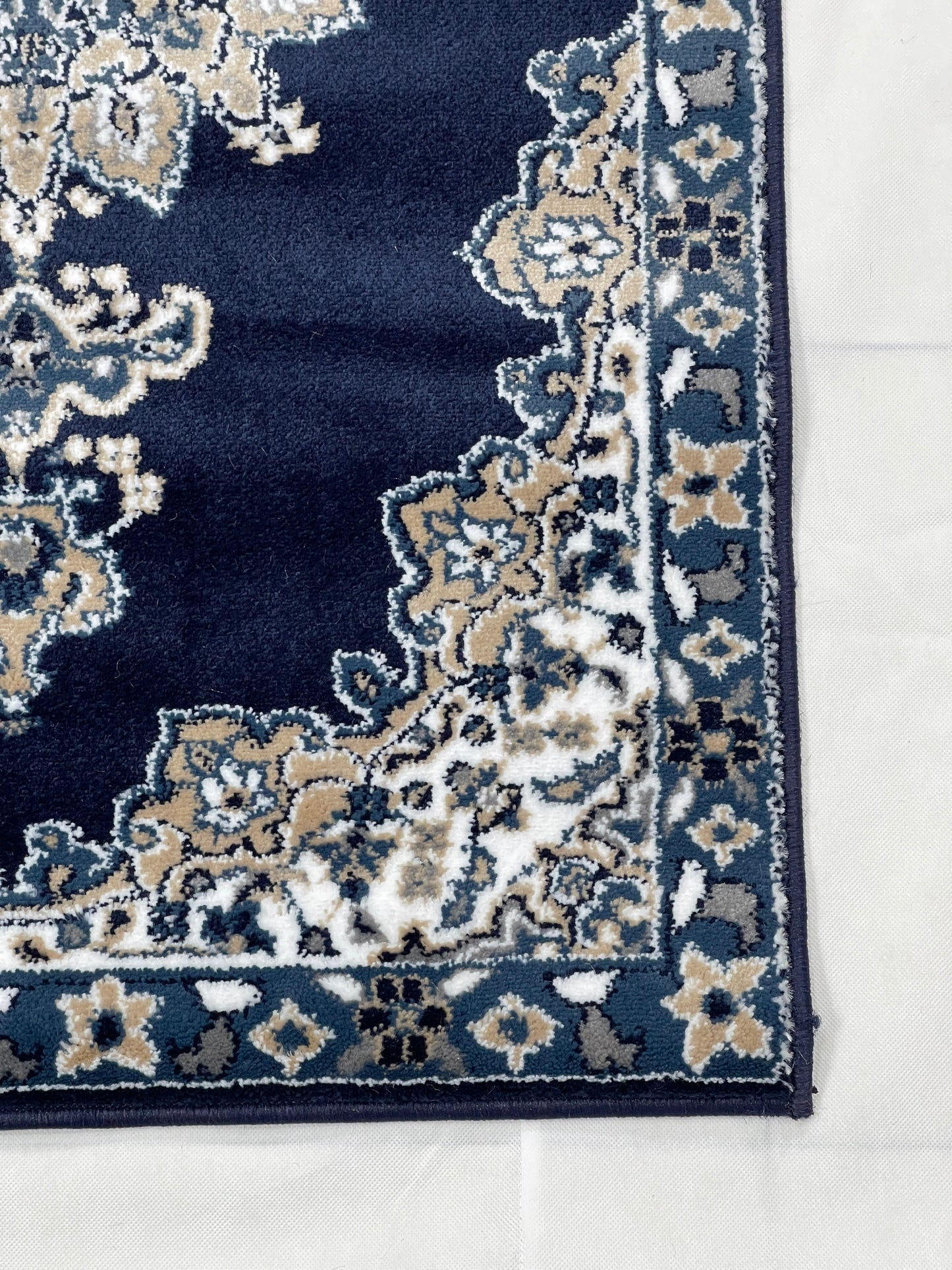 Blue Persian Polypropylene Woven Rug.
 Size : 2.6 ft width x 6.6 ft length
 (80 cm x 200cm)