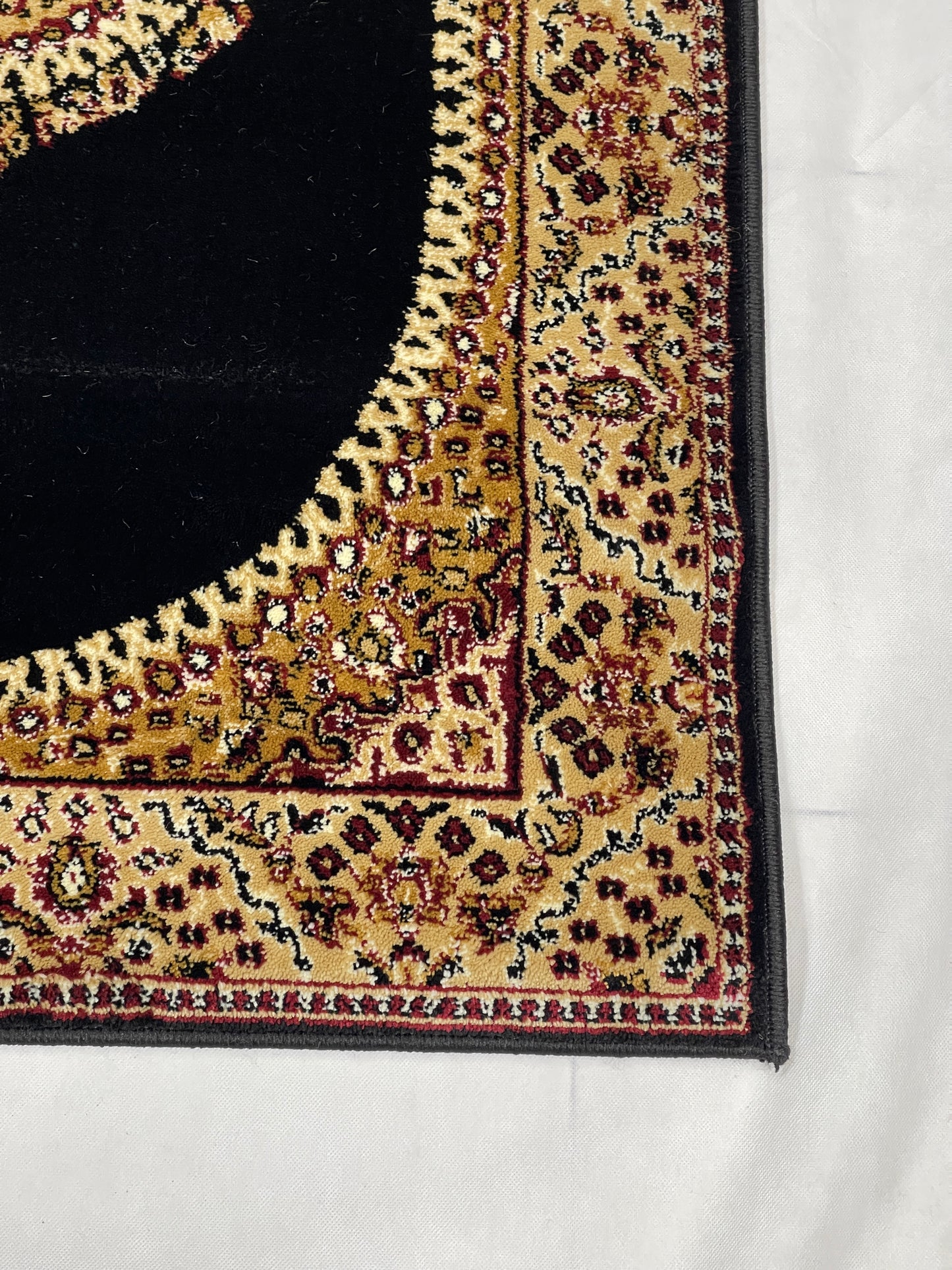Persian Polypropylene Rug,Woven Back (Article-22-Black) Size : 3 ft width x 5 ft length (100cm x 150 cm)