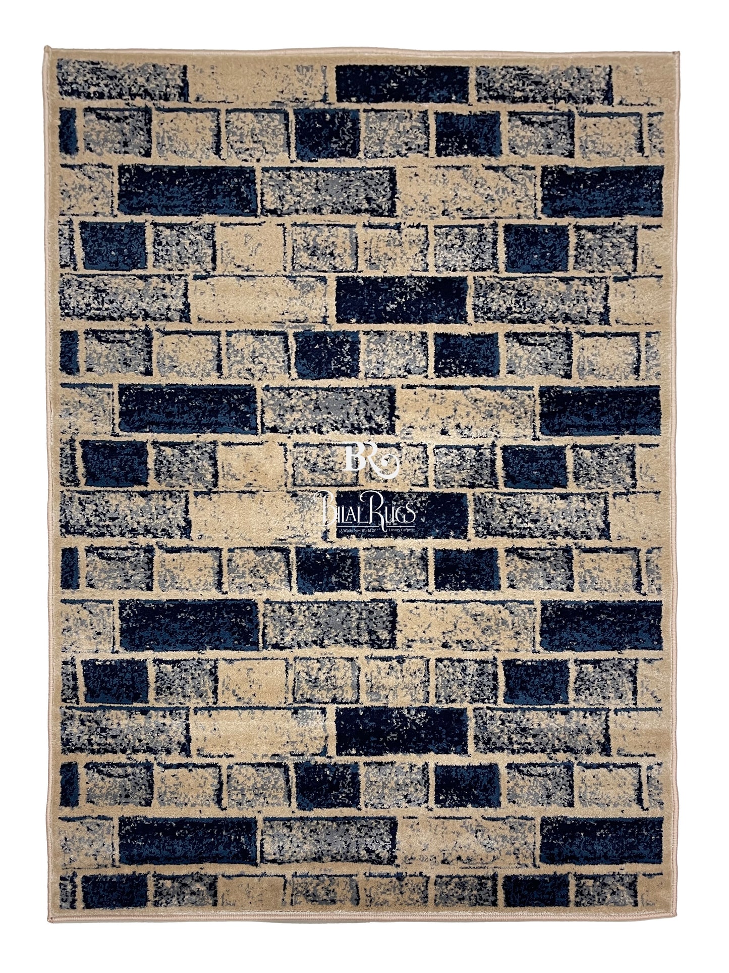 Modern Polypropylene Rug,back woven(Article-1443-Mink) Size : 4 ft width x 5.6 ft length (120 cm x 170 cm)